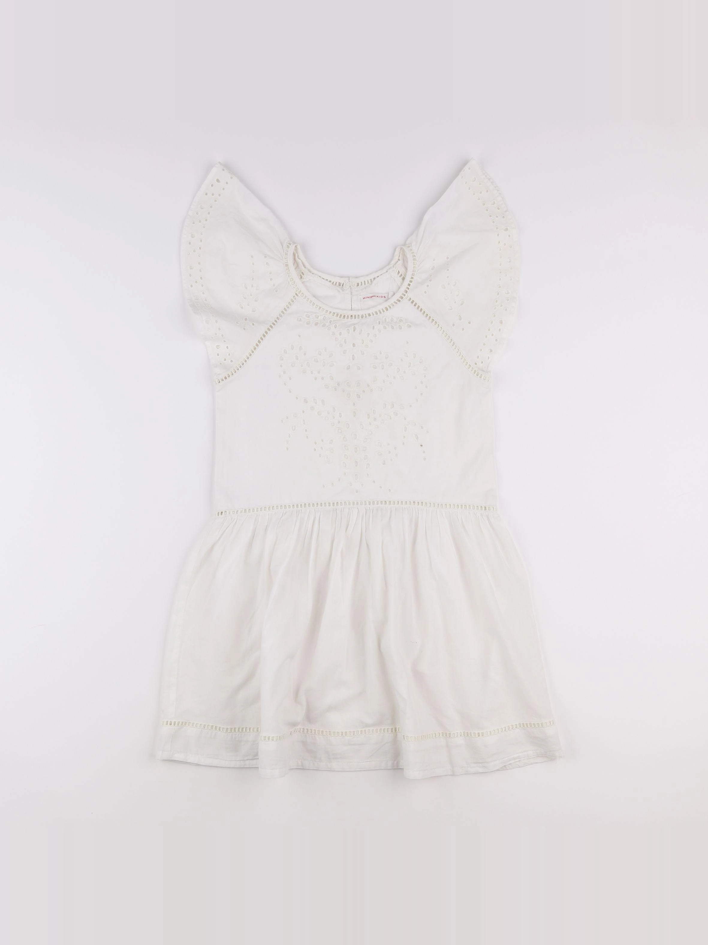 Monoprix - robe blanc - 8 ans