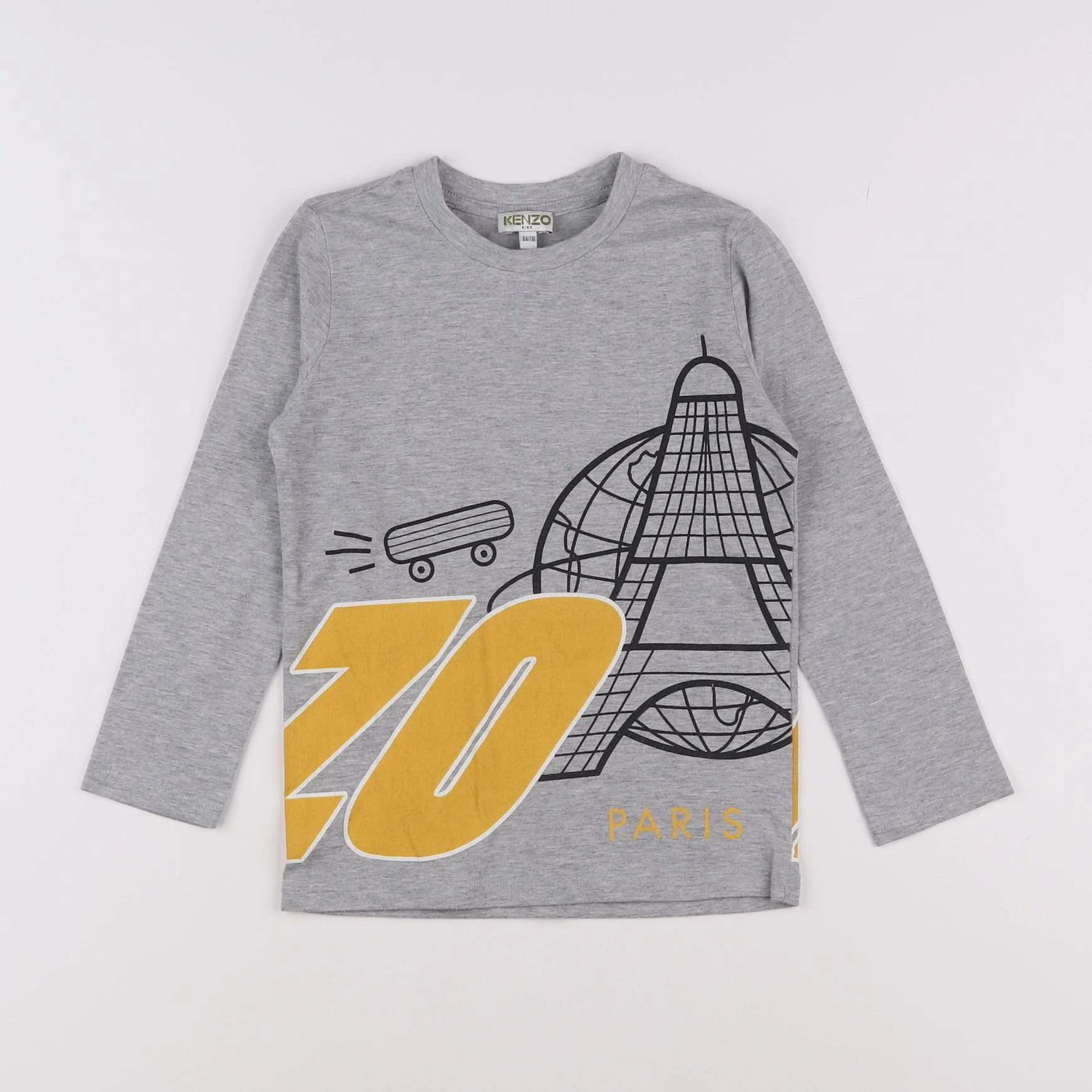 Kenzo - tee-shirt gris - 6 ans