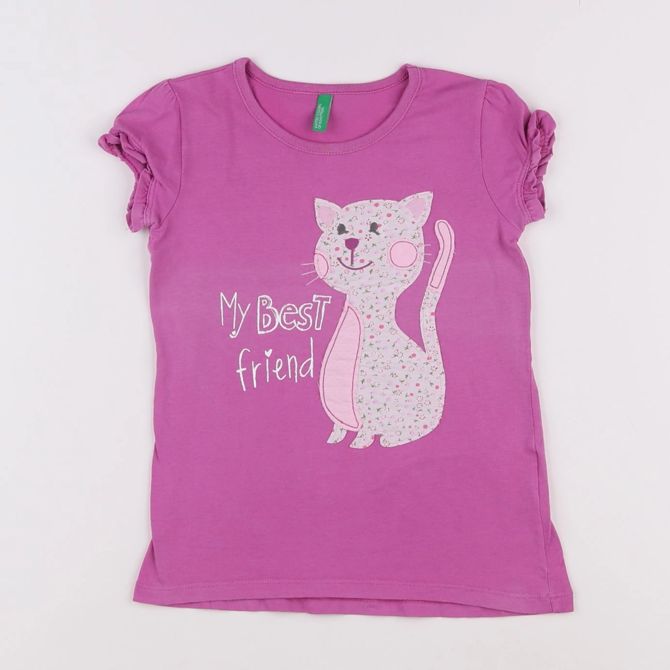 Benetton - tee-shirt rose - 5 ans