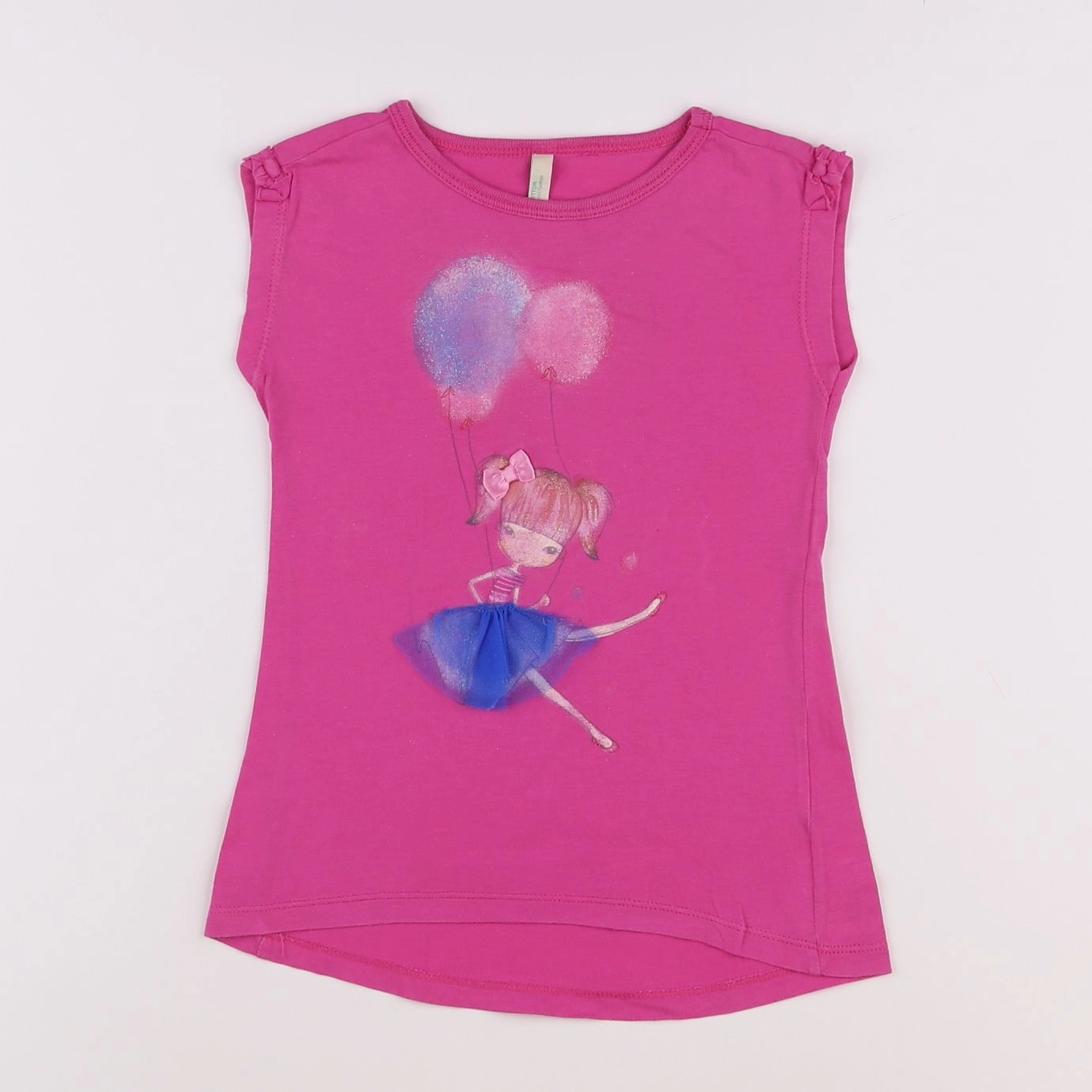 Benetton - tee-shirt rose - 4 ans