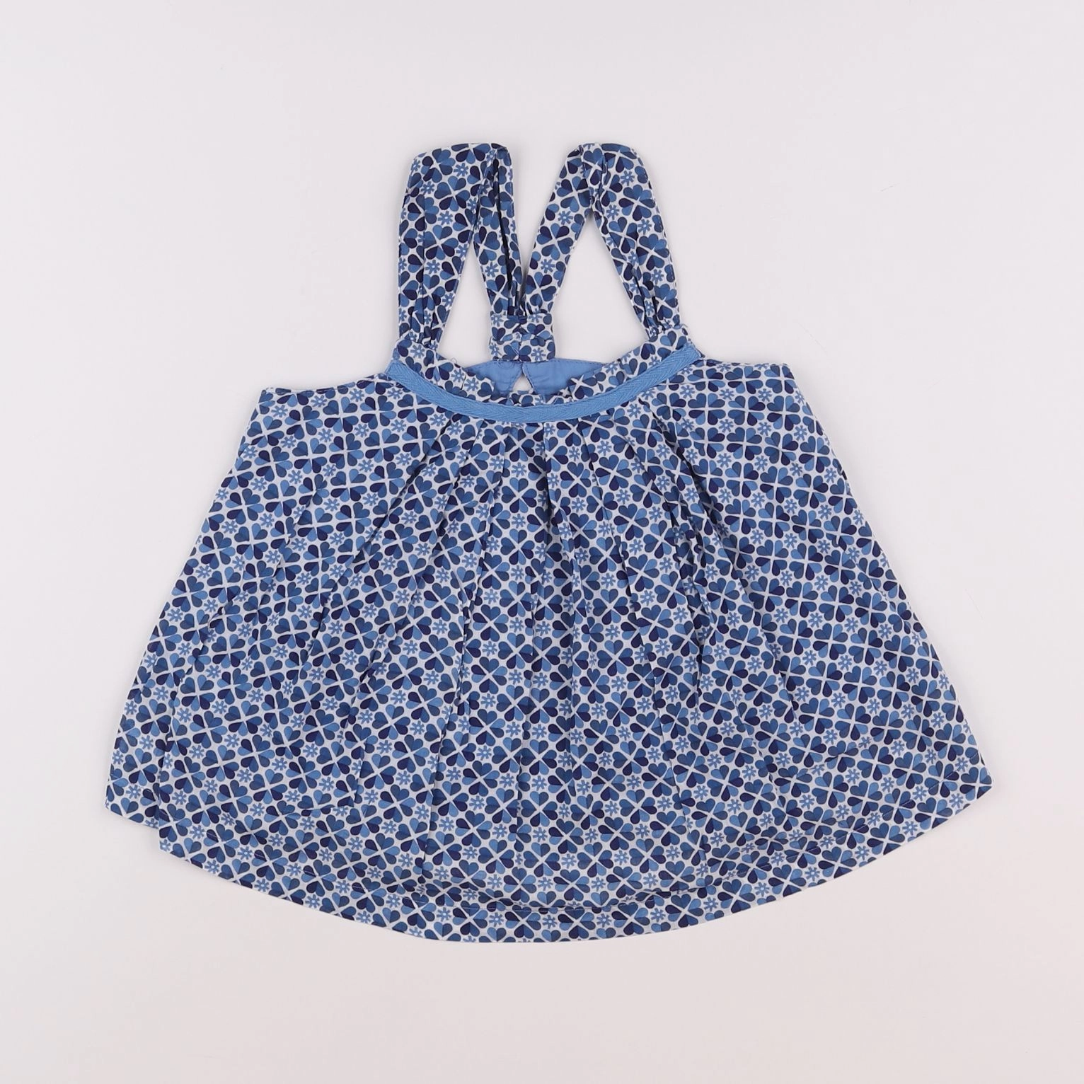 Vertbaudet - blouse blanc, bleu - 4 ans