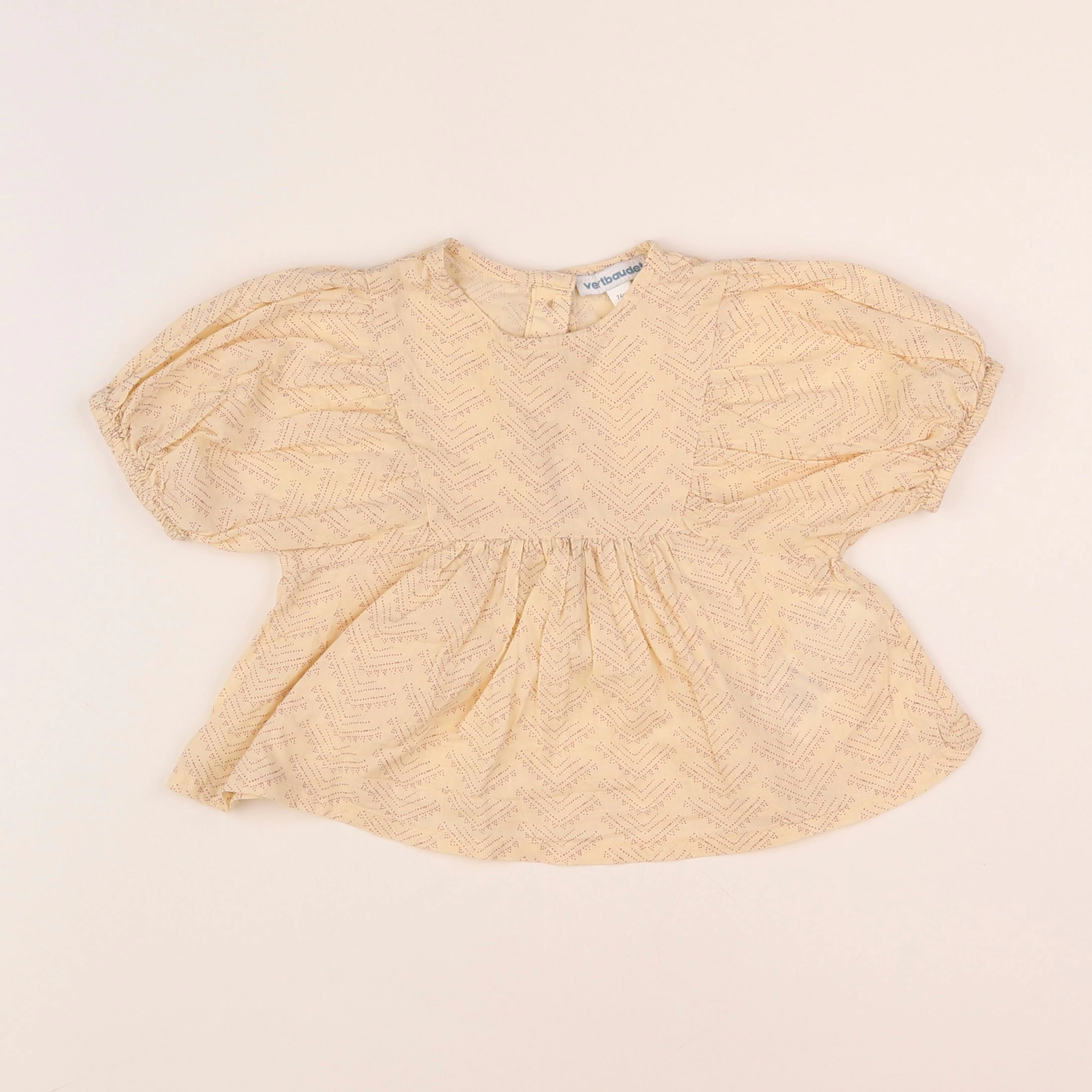 Vertbaudet - blouse beige - 12 mois