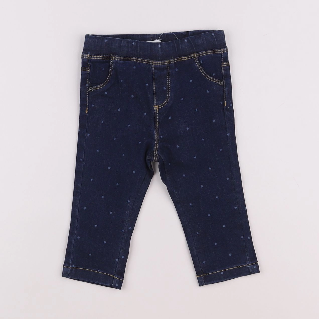 Vertbaudet - jegging bleu - 12 mois