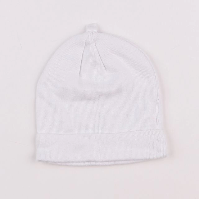 Vertbaudet - bonnet blanc - 12/18 mois