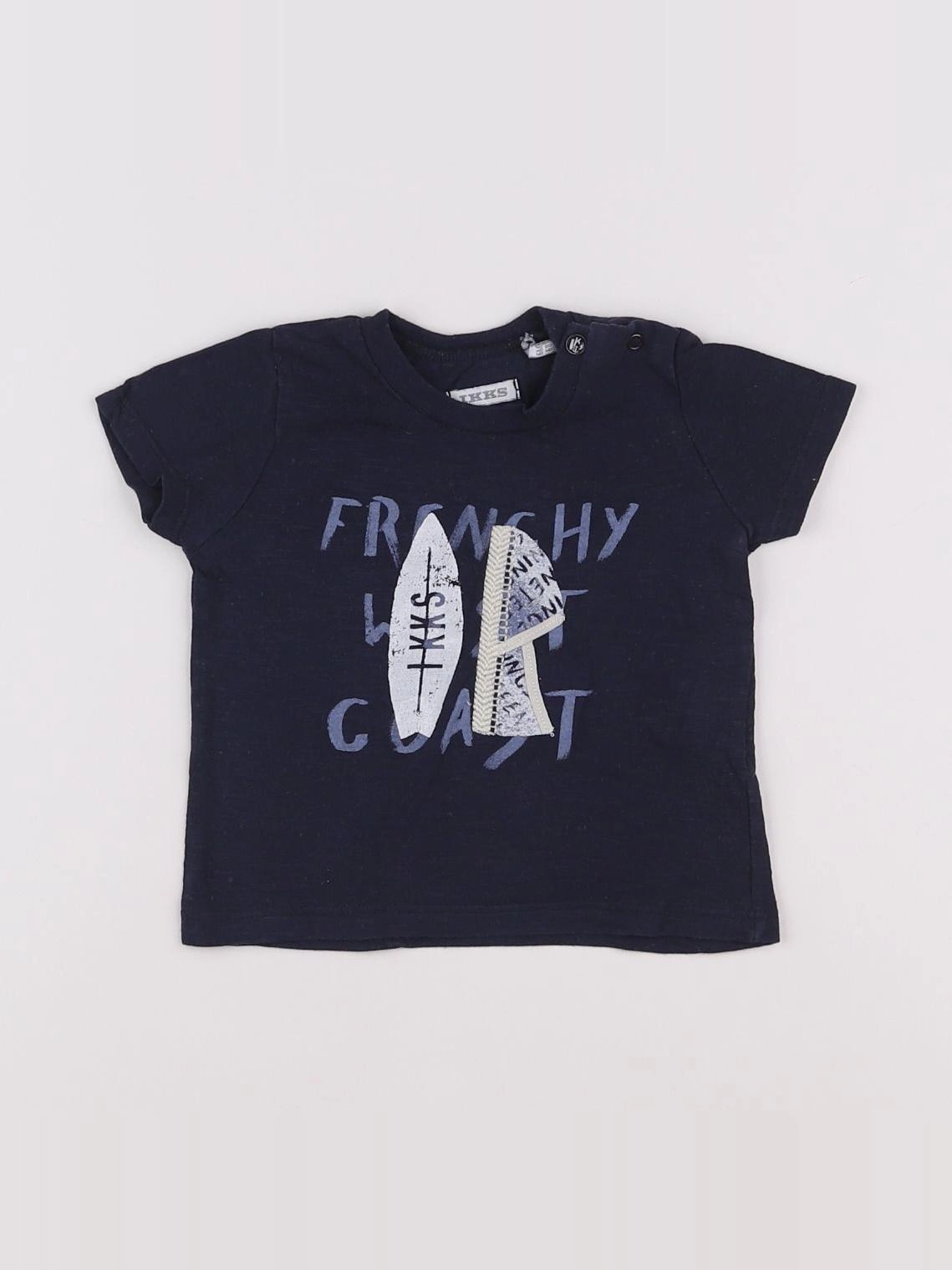 IKKS - tee-shirt bleu - 6 mois