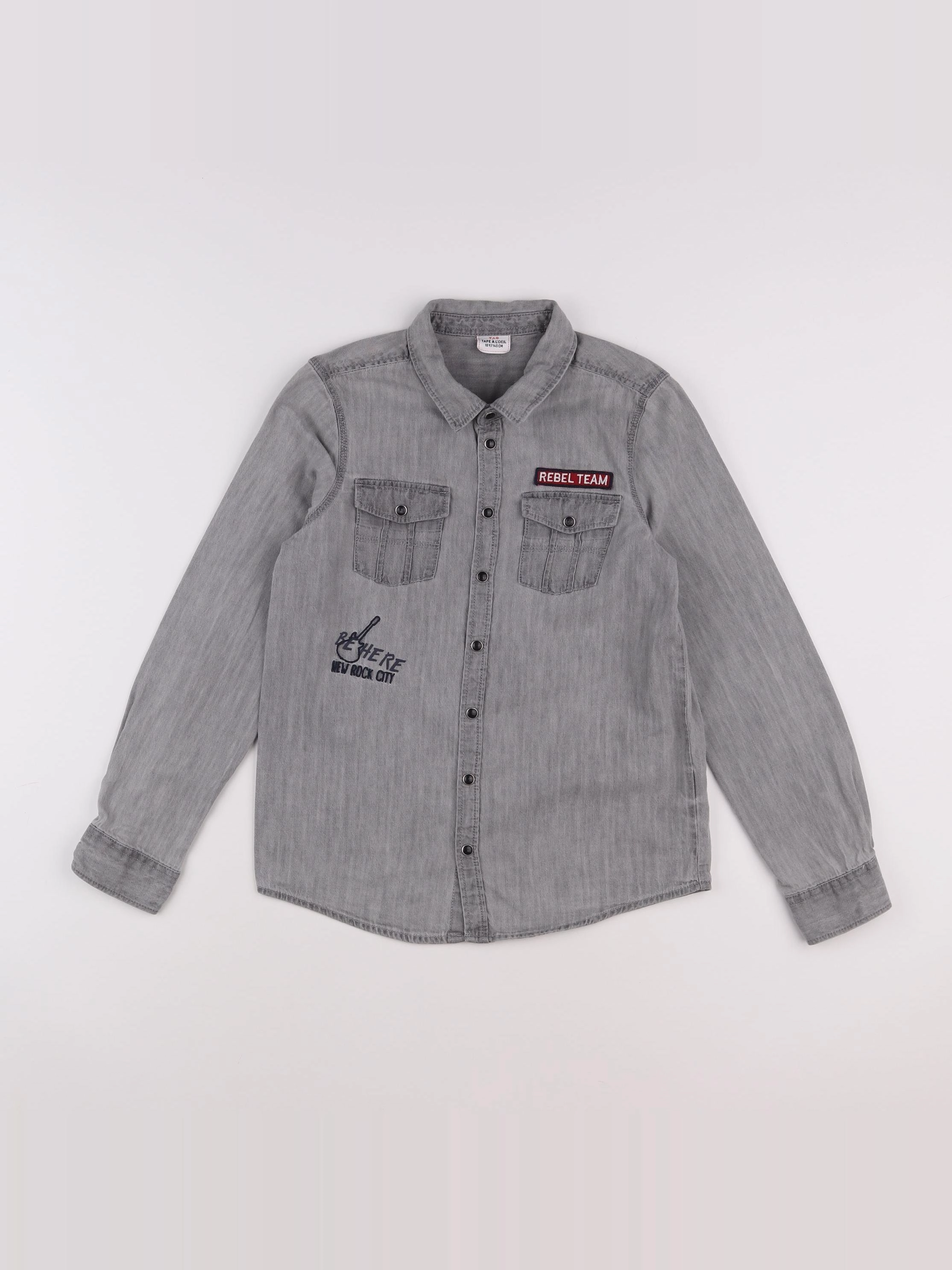 Tape à l'oeil - chemise gris - 10 ans