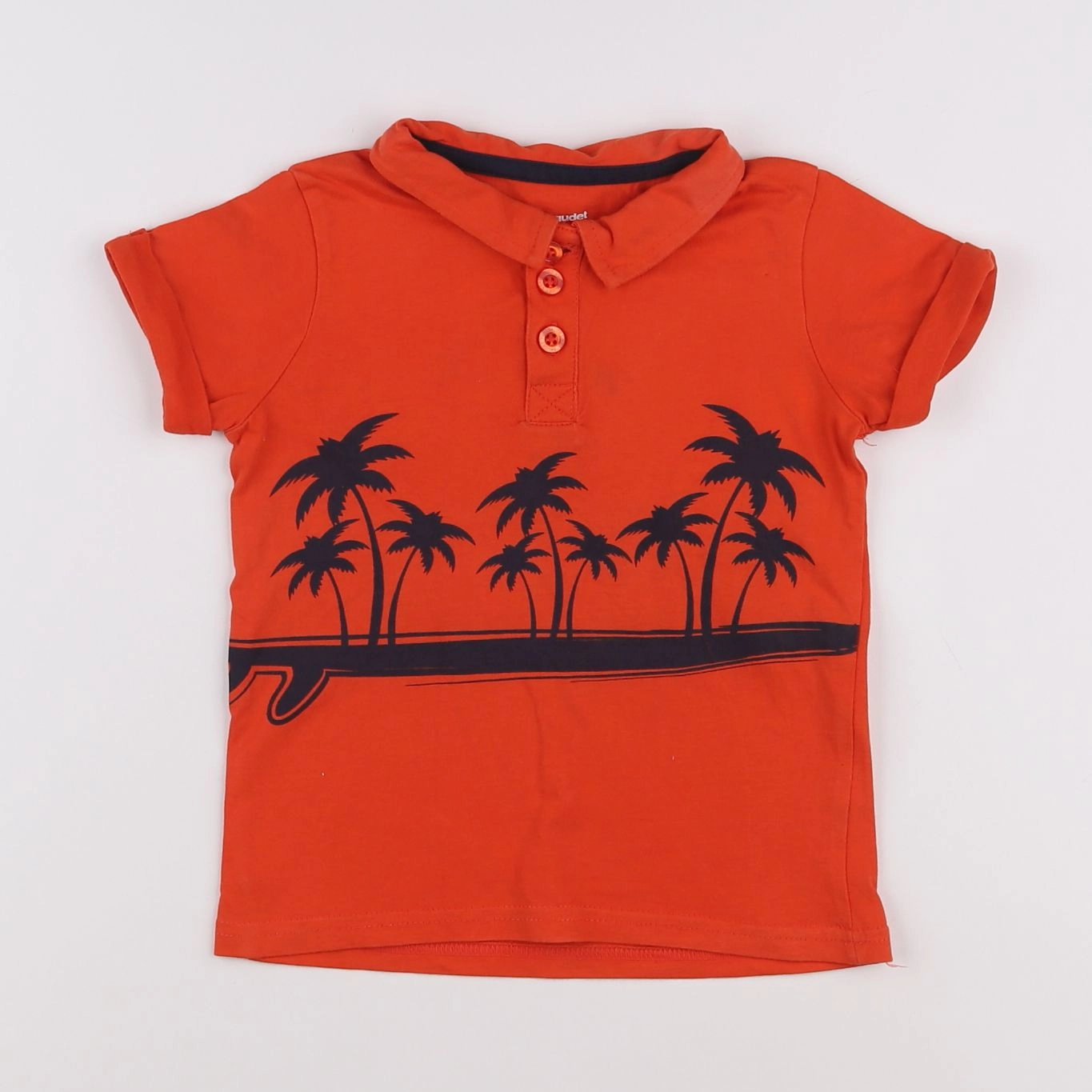 Vertbaudet - polo orange - 4 ans