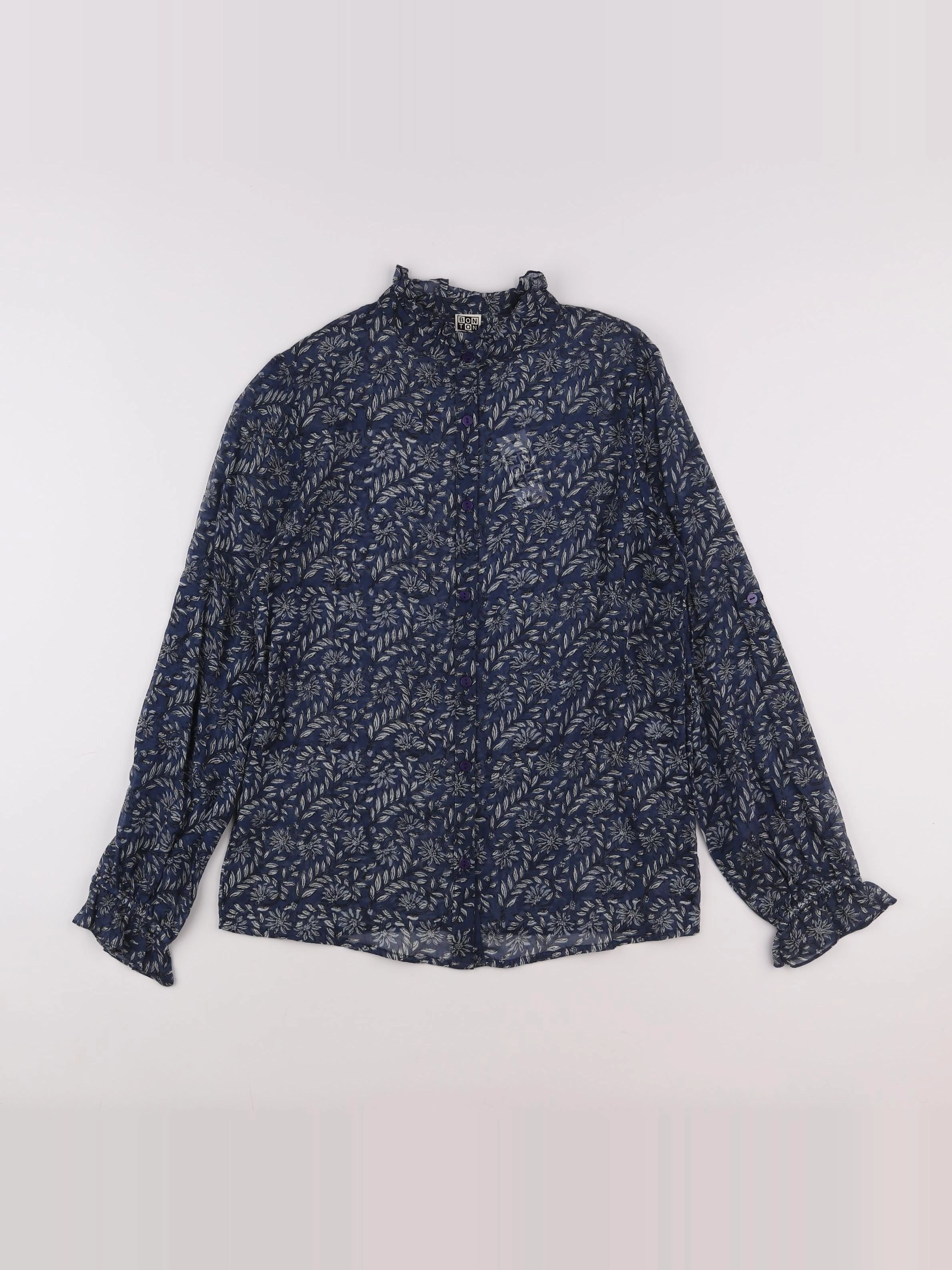 Bonton - chemise bleu - 14/16 ans