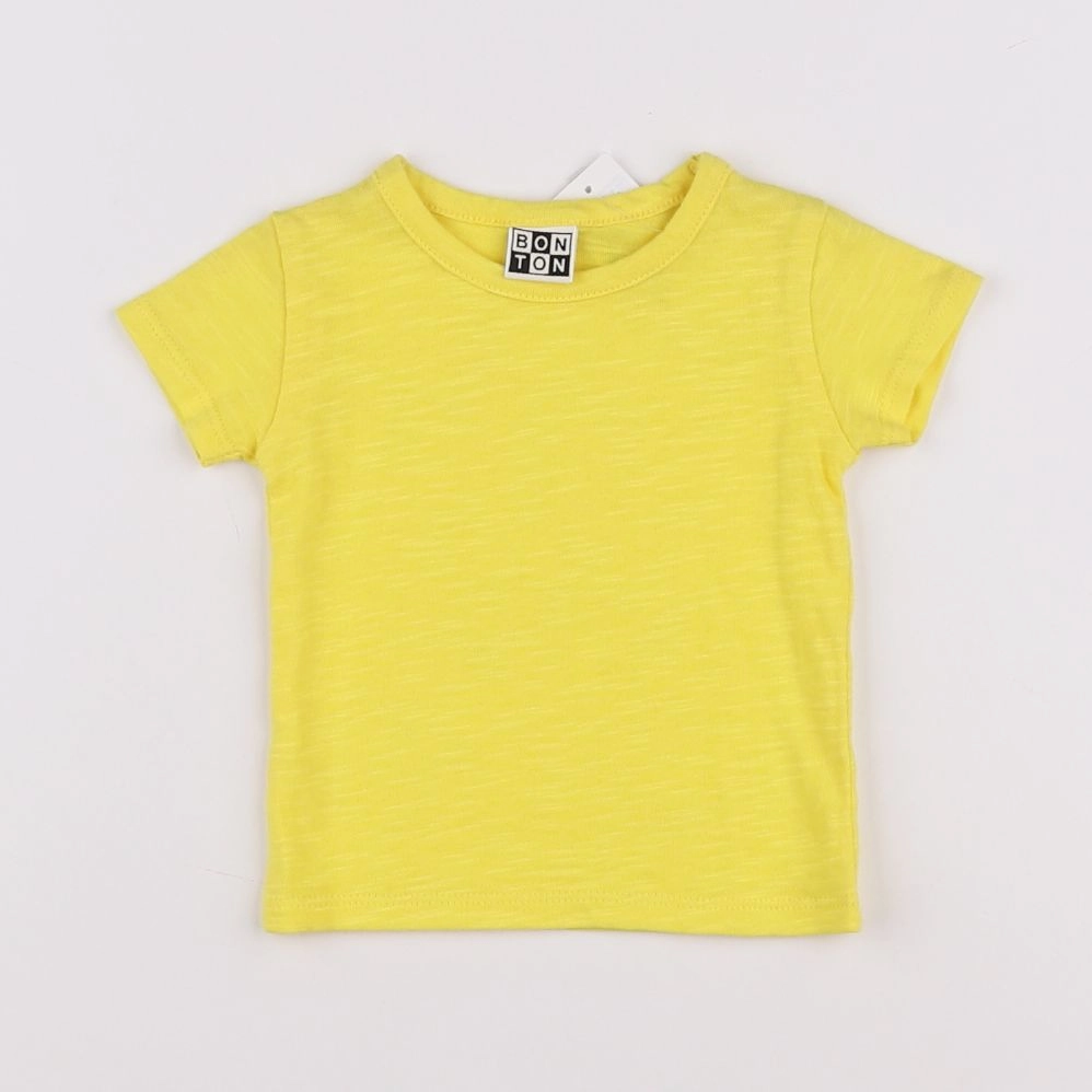 Bonton - tee-shirt jaune - 6 mois