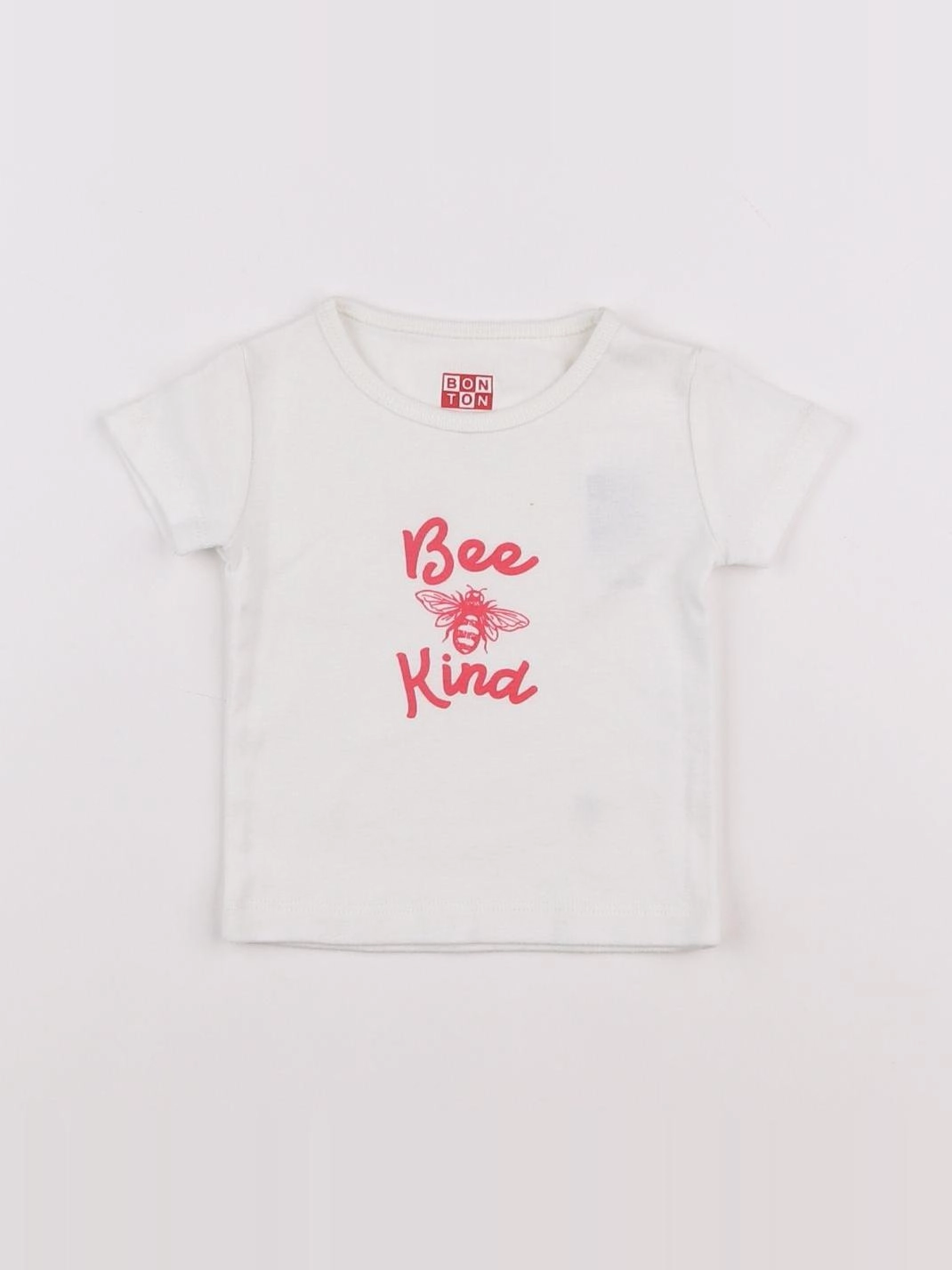 Bonton - tee-shirt blanc - 6 mois