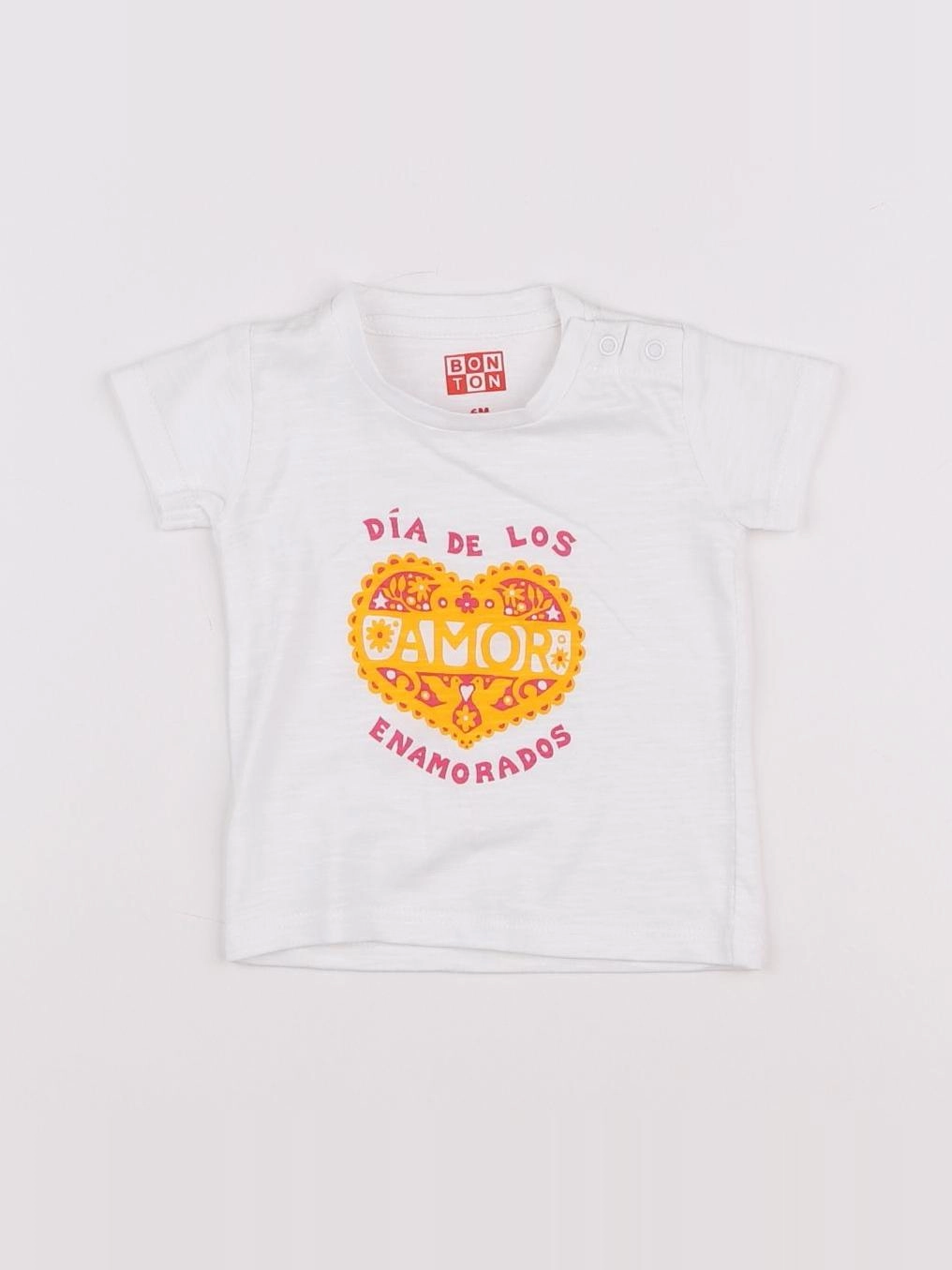 Bonton - tee-shirt blanc - 6 mois
