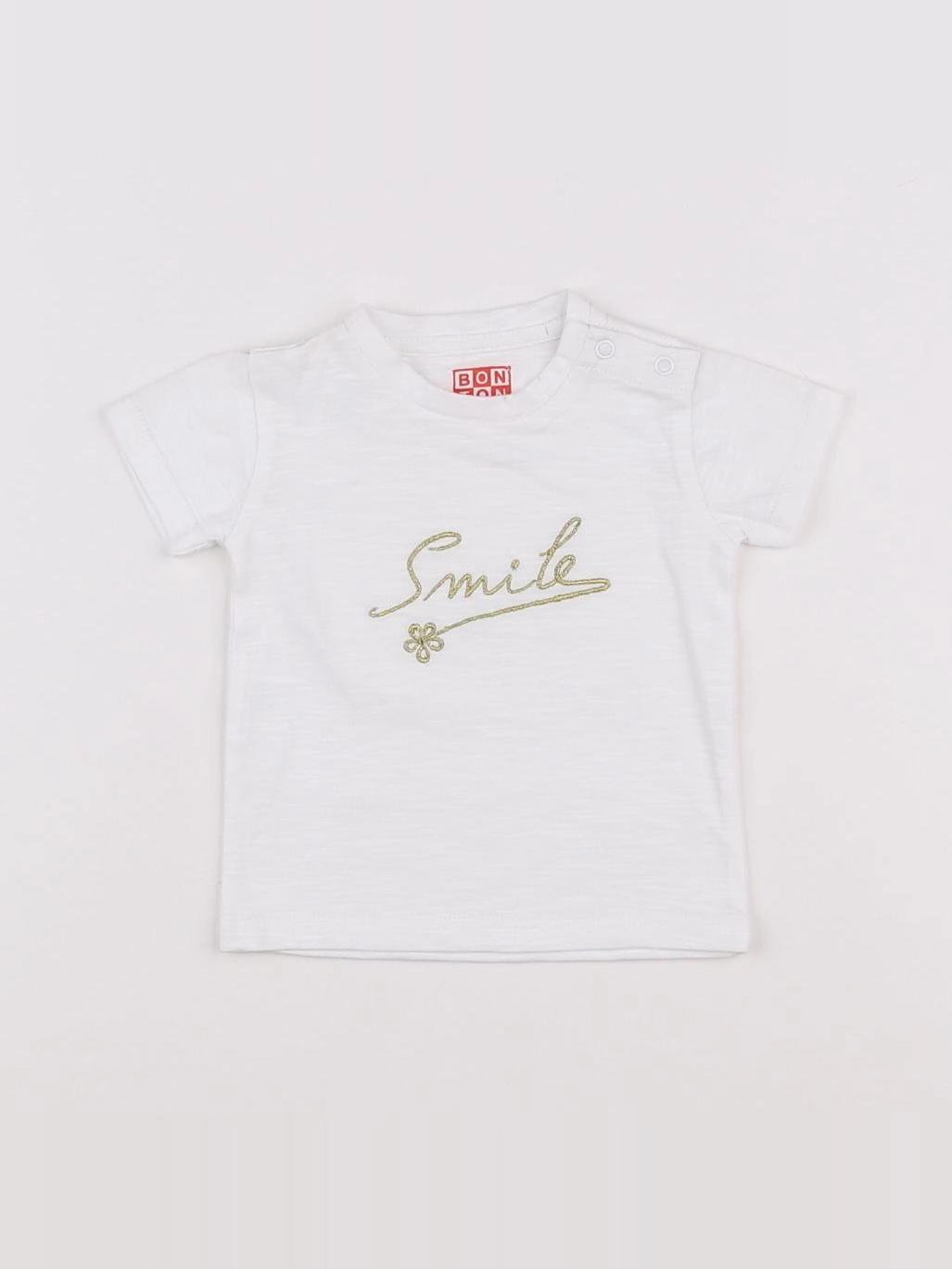 Bonton - tee-shirt blanc - 6 mois