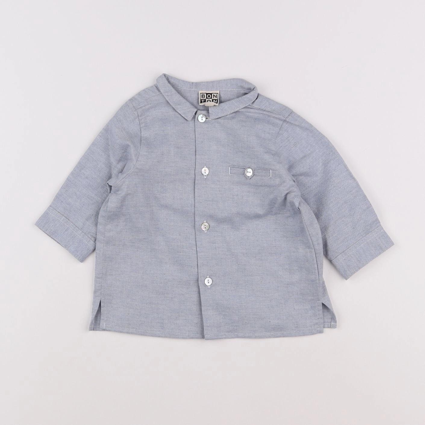 Bonton - chemise bleu - 6 mois