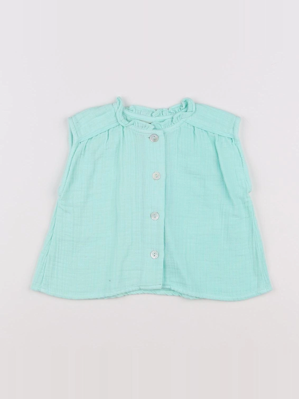 Bonton - blouse vert - 6 mois