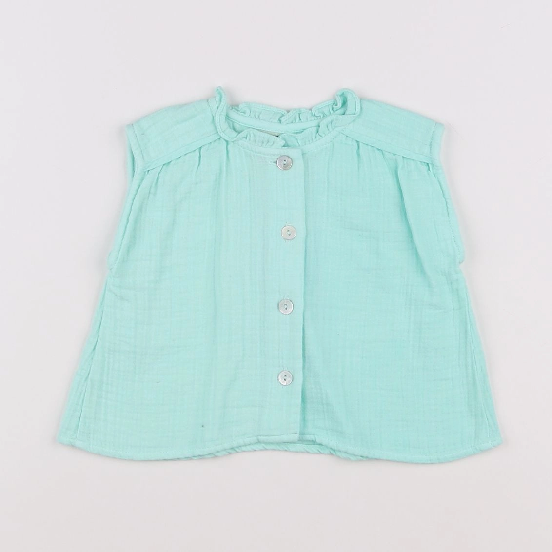 Bonton - blouse vert - 6 mois
