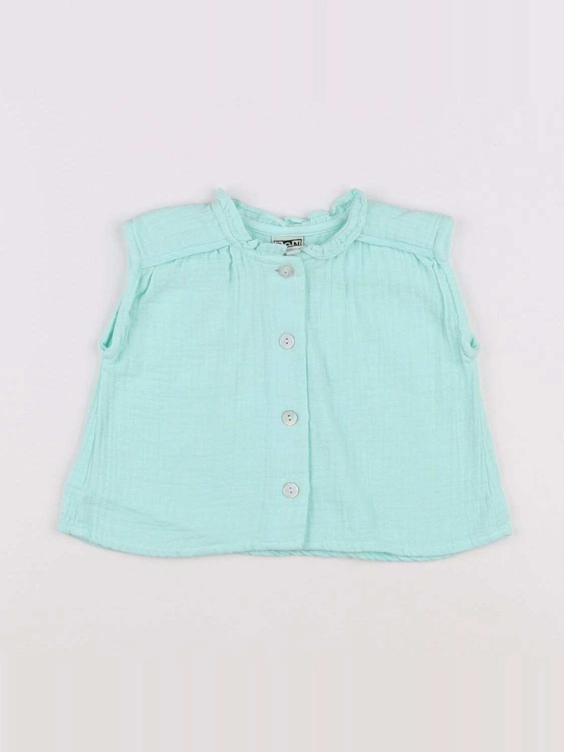 Bonton - blouse vert - 6 mois