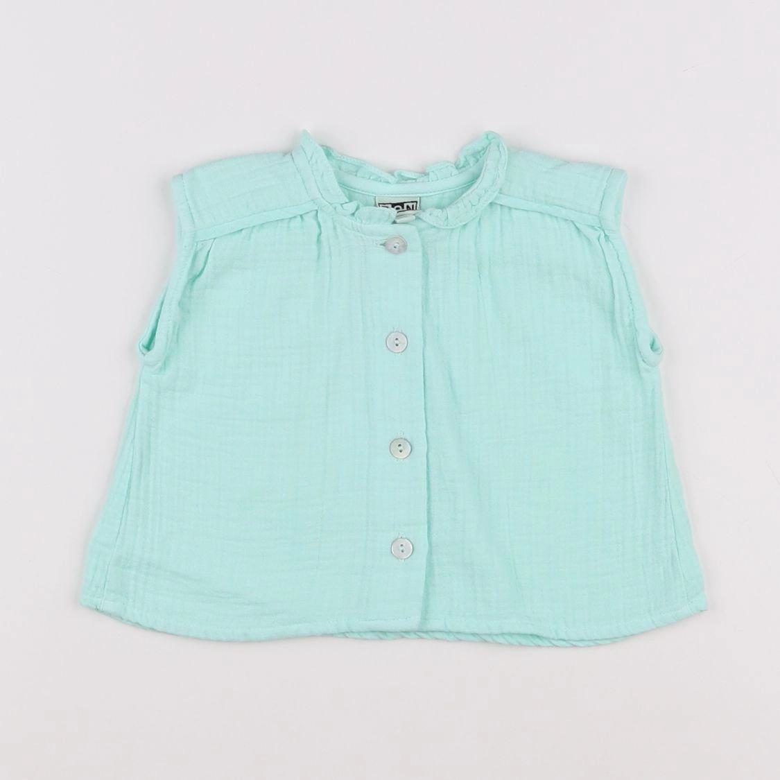 Bonton - blouse vert - 6 mois