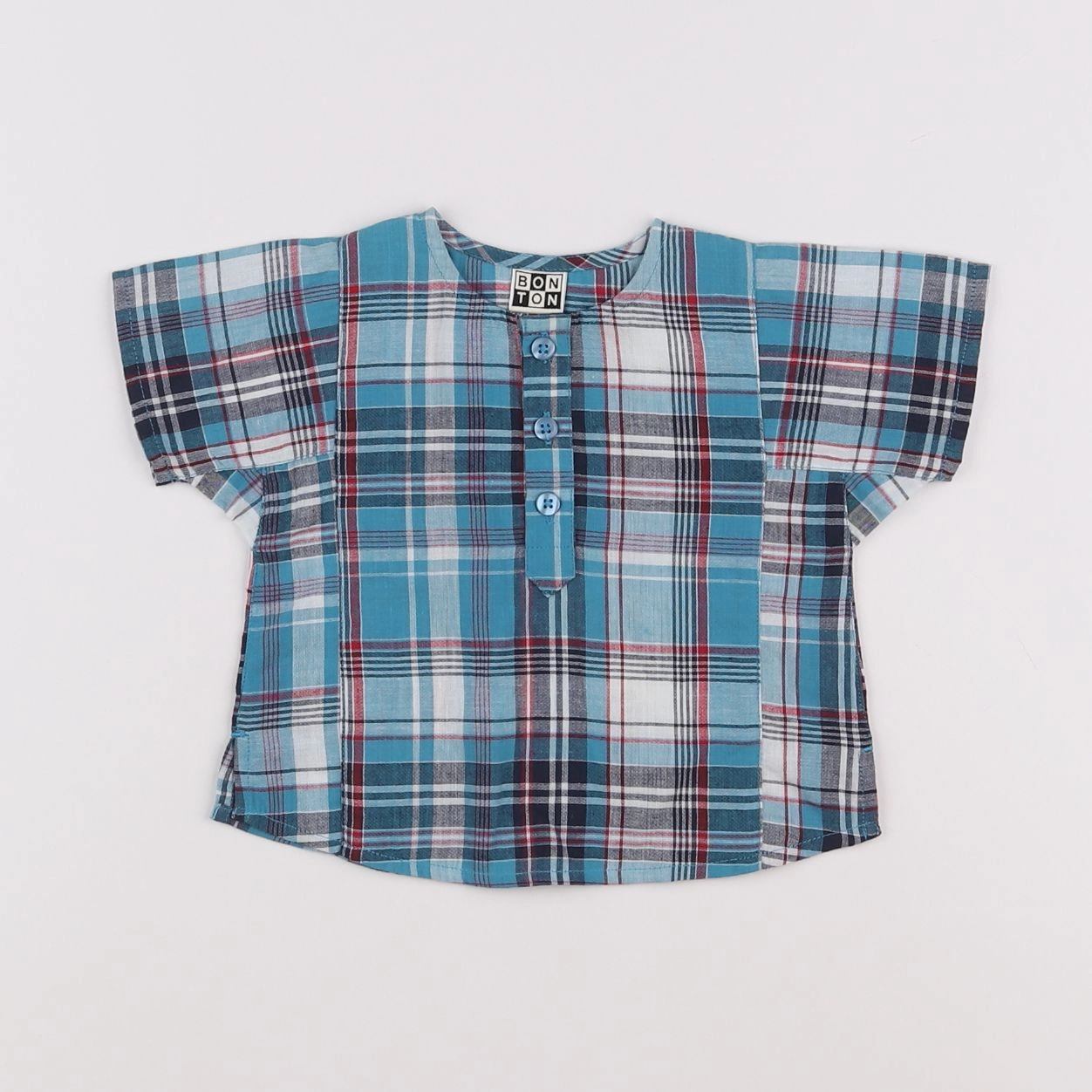 Bonton - chemise bleu - 6 mois