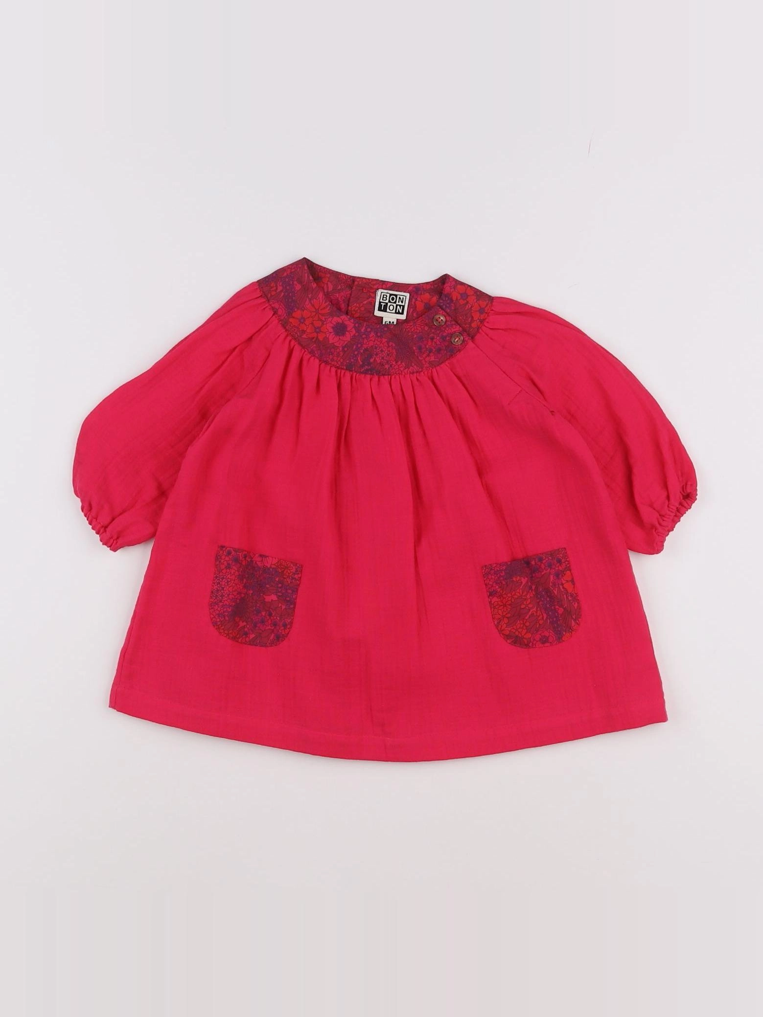 Bonton - robe rouge - 6 mois