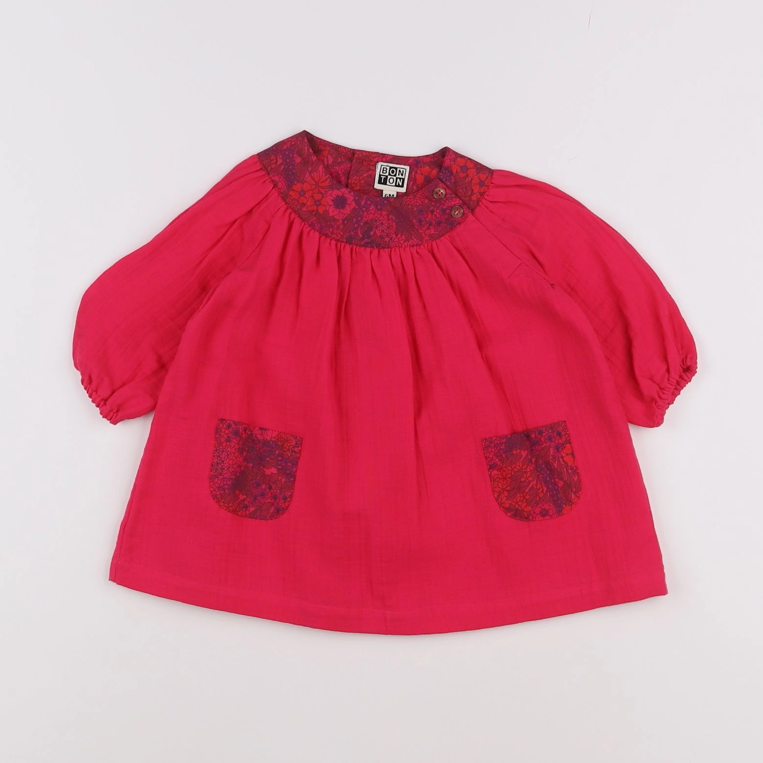 Bonton - robe rouge - 6 mois