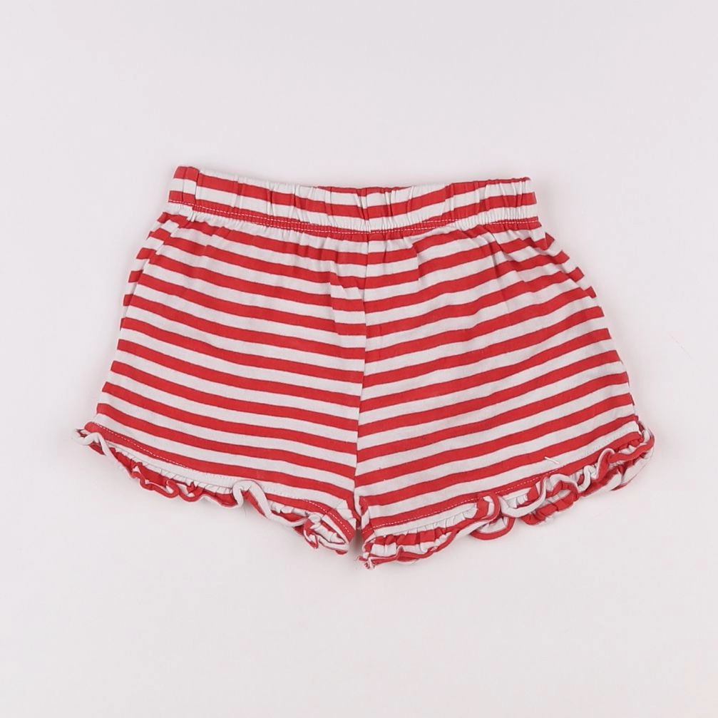 Vertbaudet - pyjama coton blanc, rouge - 3 ans