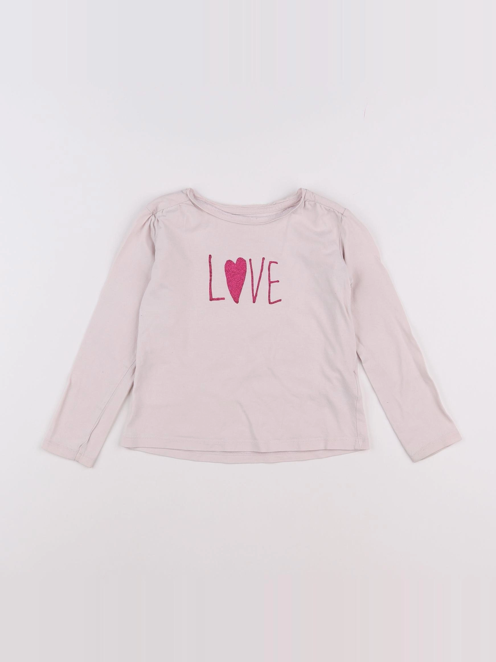 Vertbaudet - tee-shirt rose - 5 ans