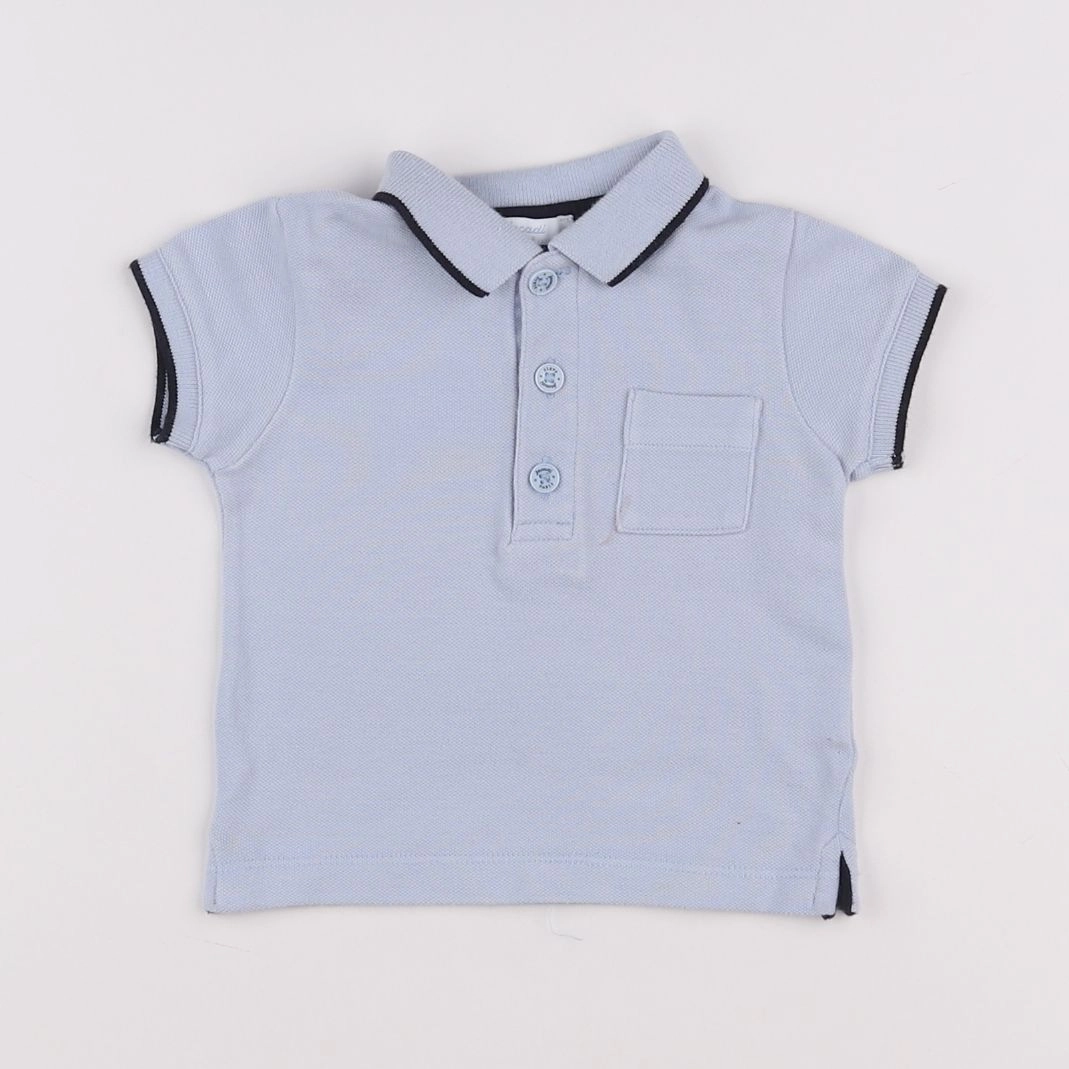 Jacadi - polo bleu - 6 mois
