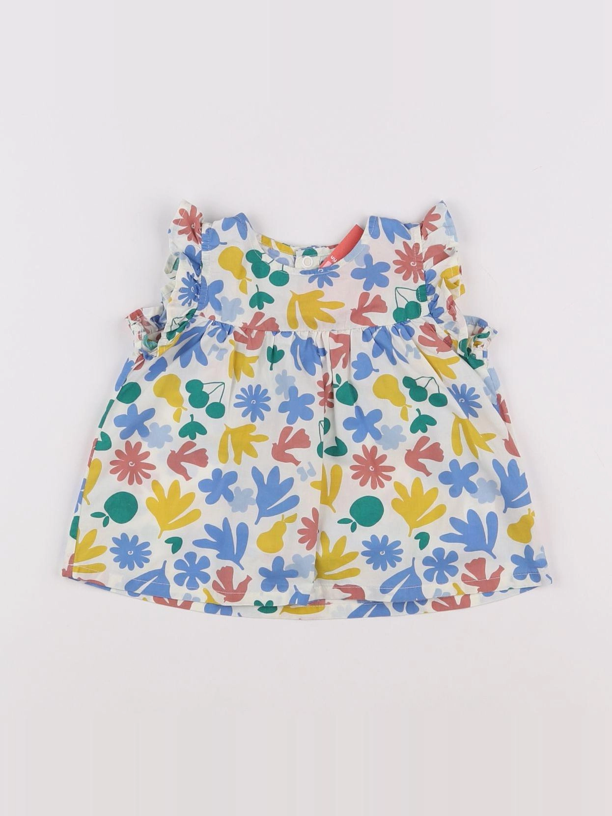 Petit Bateau - blouse multicolore - 12 mois