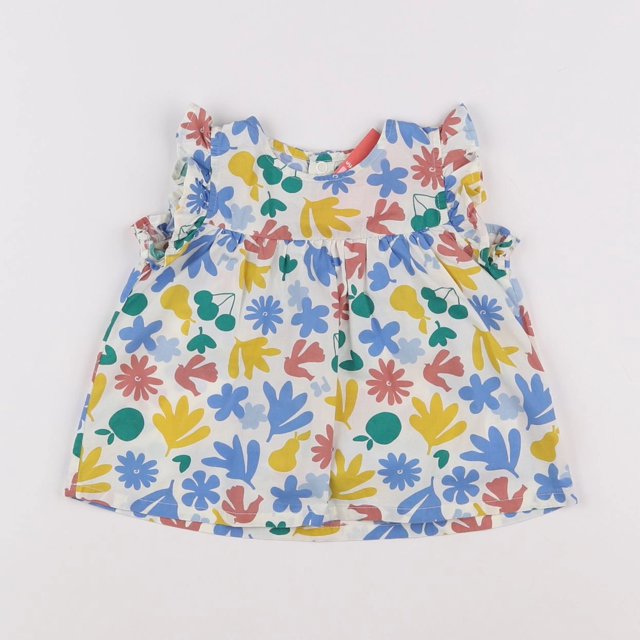 Petit Bateau - blouse multicolore - 12 mois
