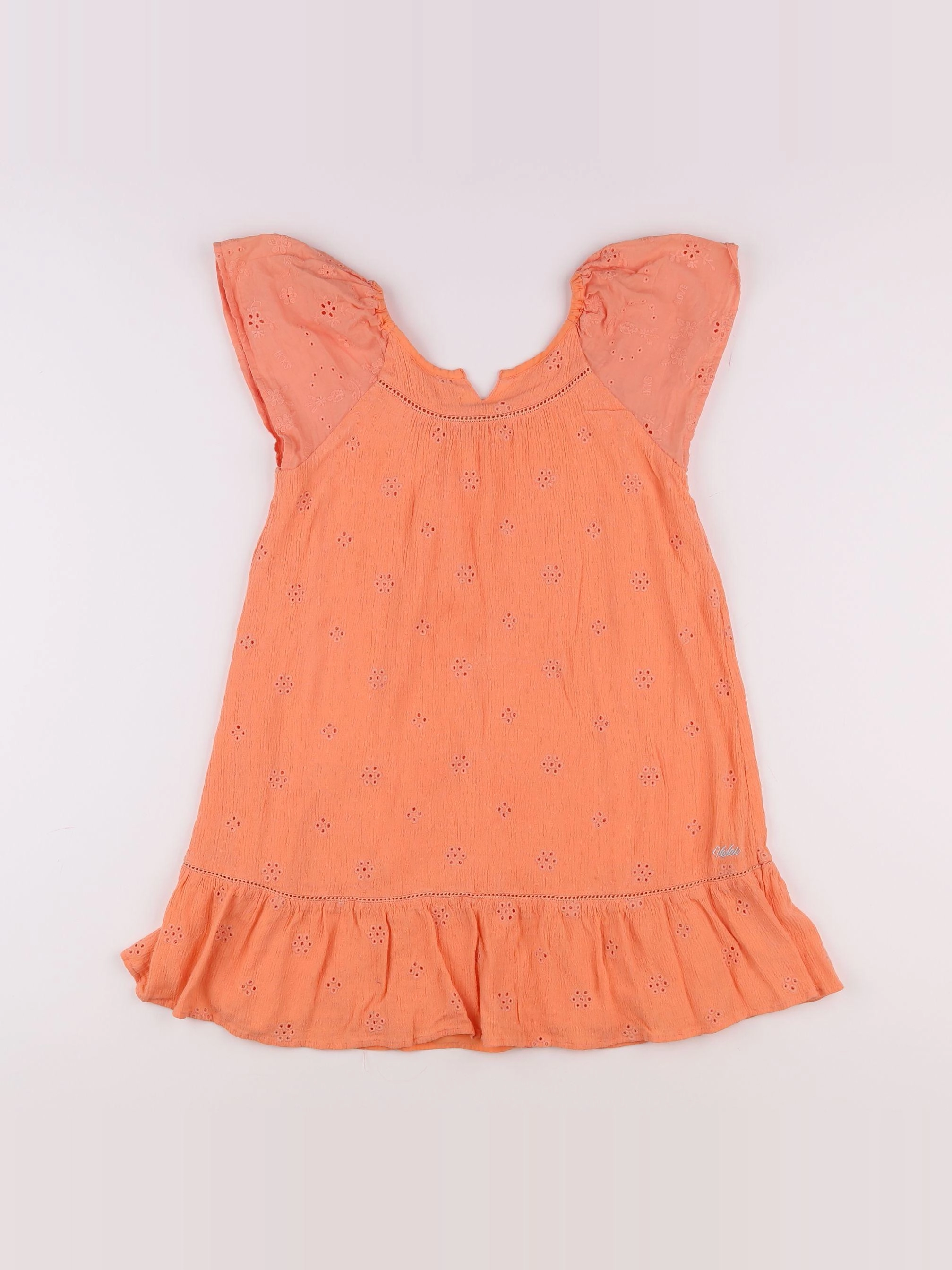 IKKS - robe orange - 8 ans