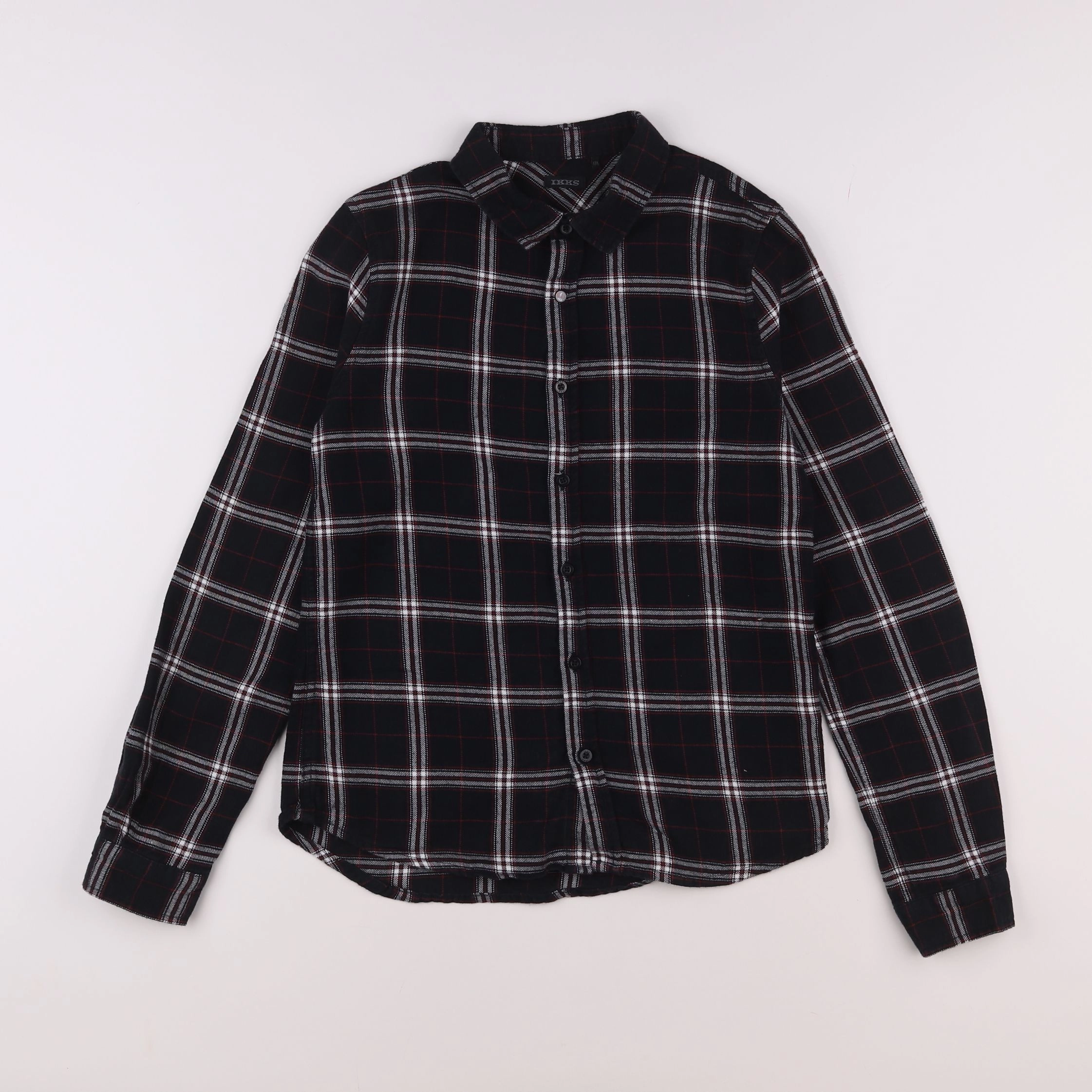 IKKS - chemise noir, rouge - 12 ans