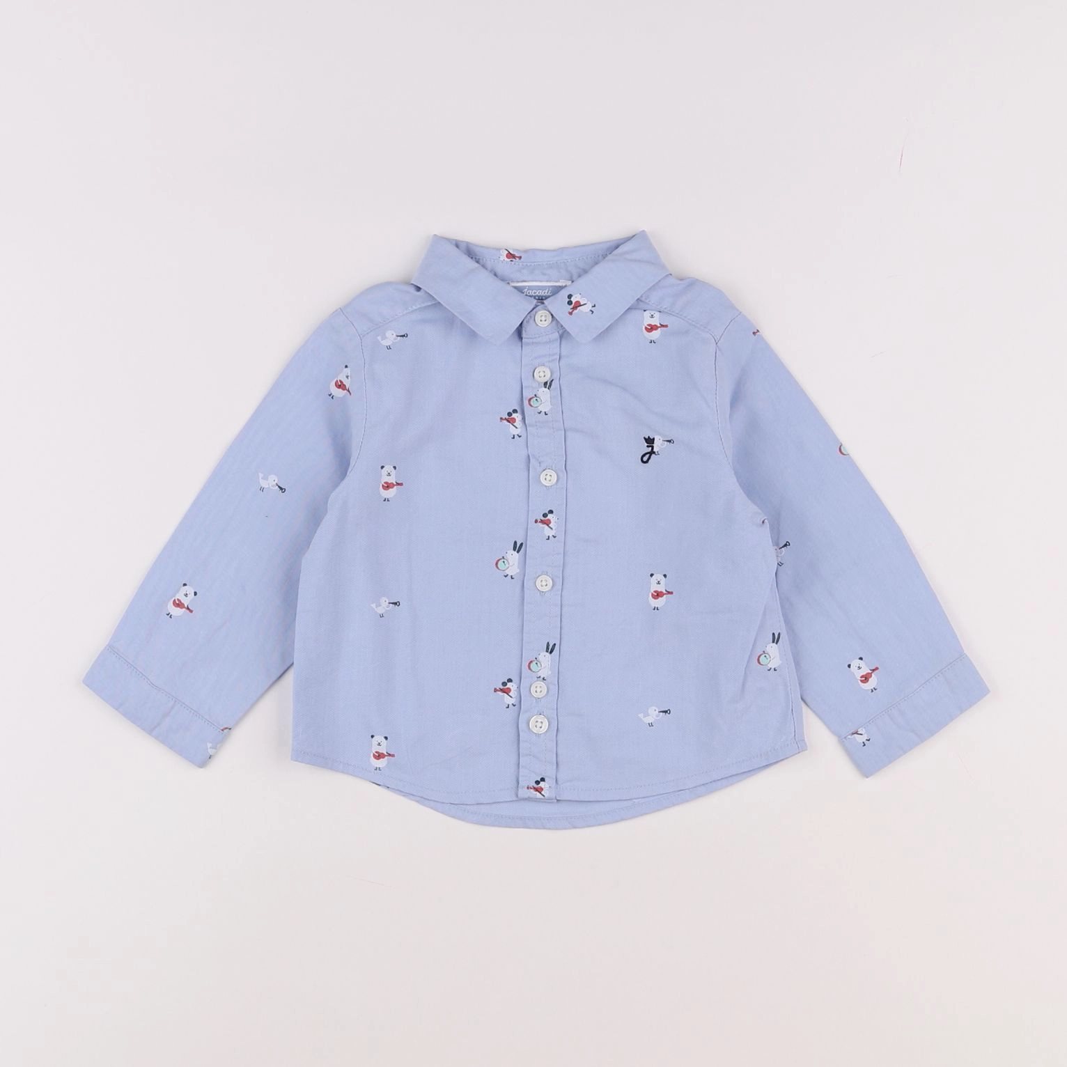 Jacadi - chemise bleu - 12 mois