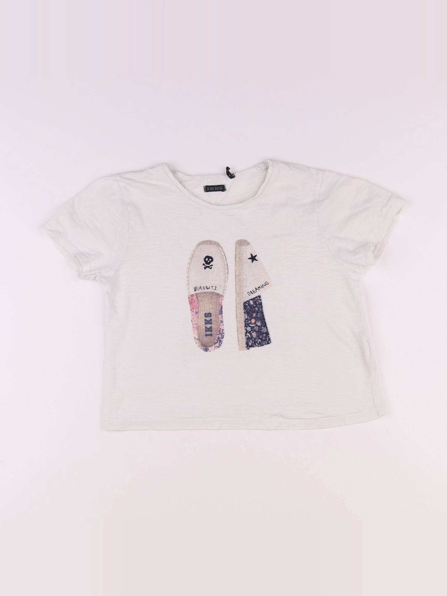 IKKS - tee-shirt blanc - 8 ans
