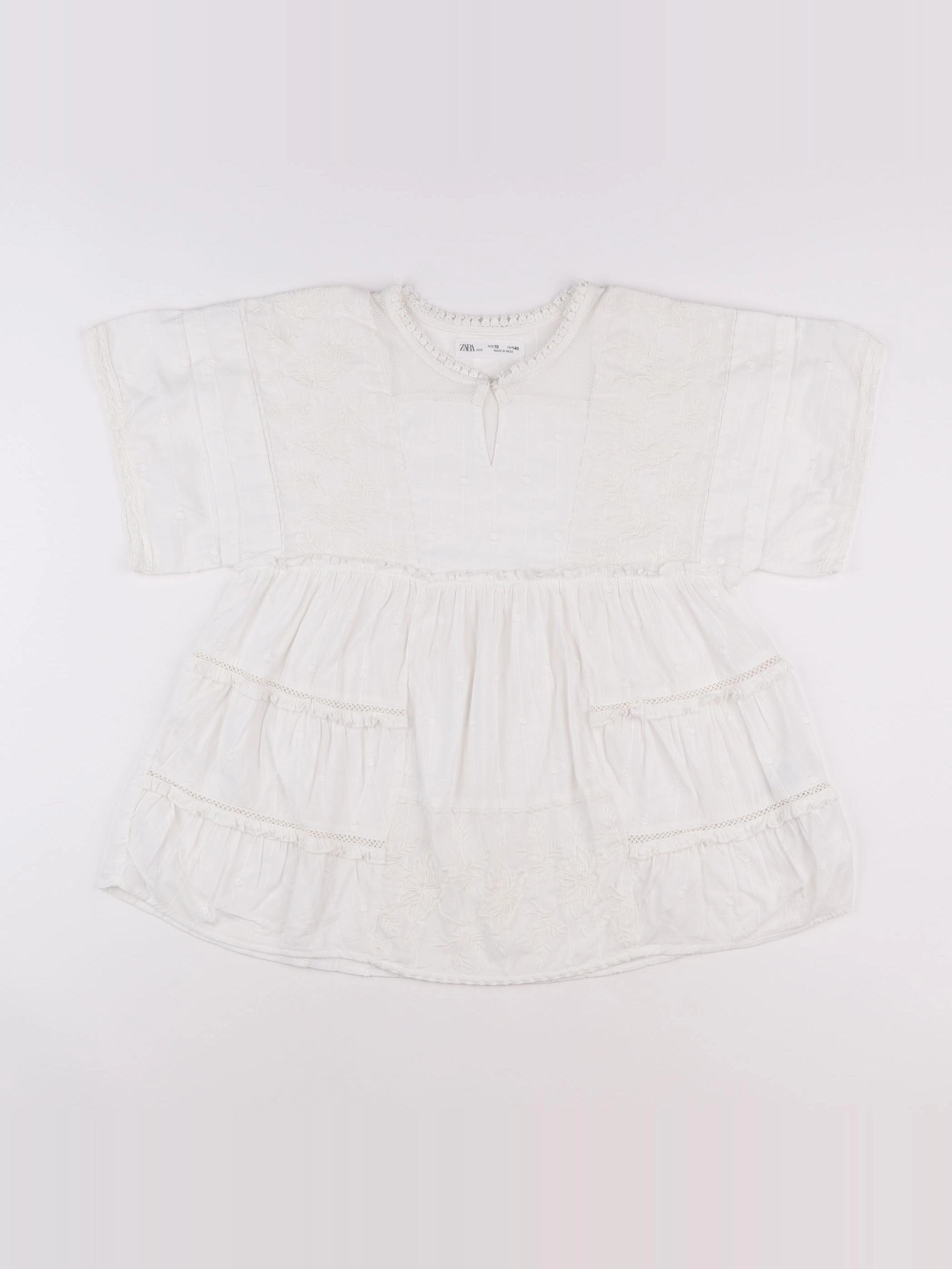 Zara - blouse blanc - 10 ans