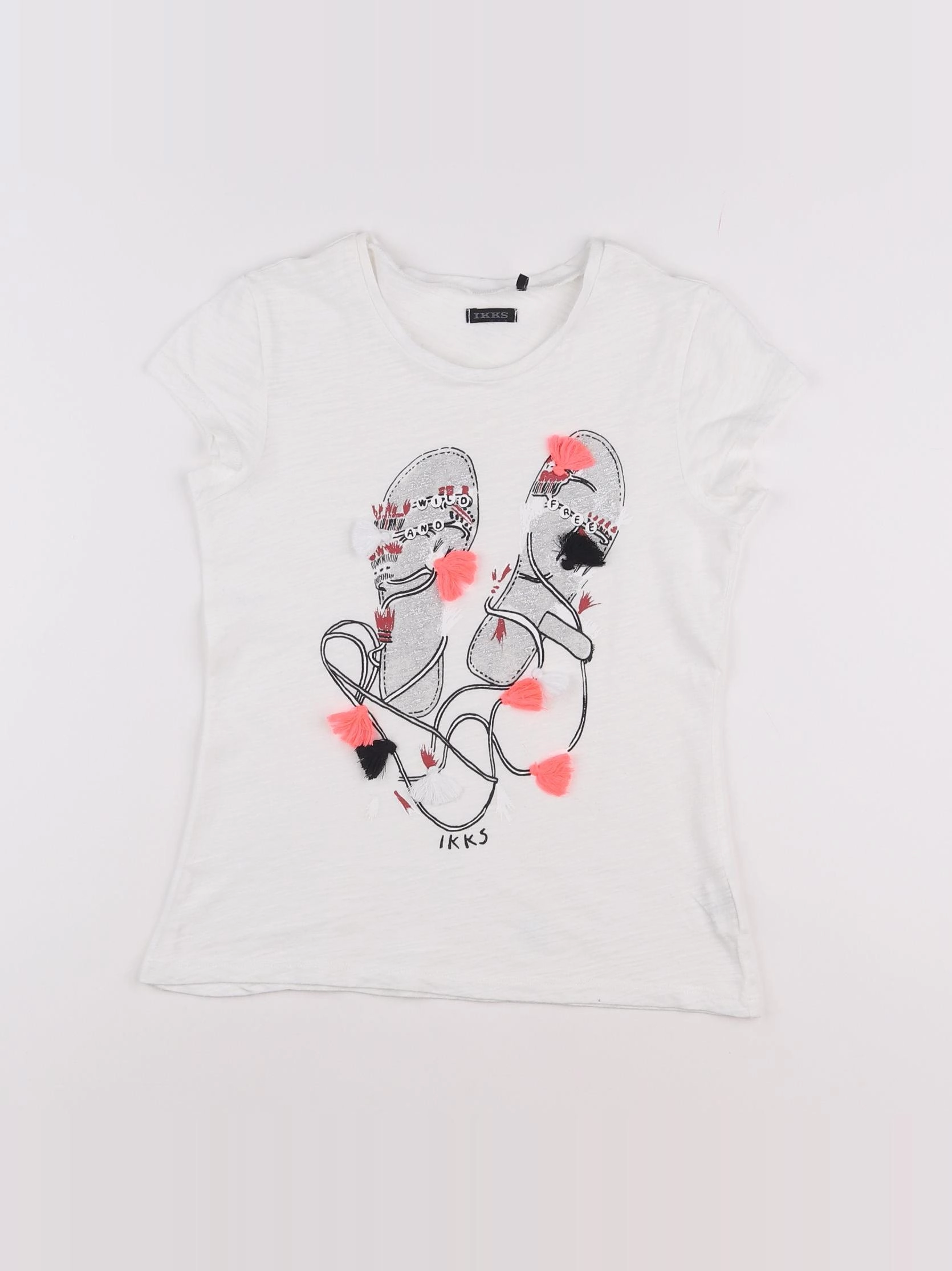 IKKS - tee-shirt blanc - 10 ans
