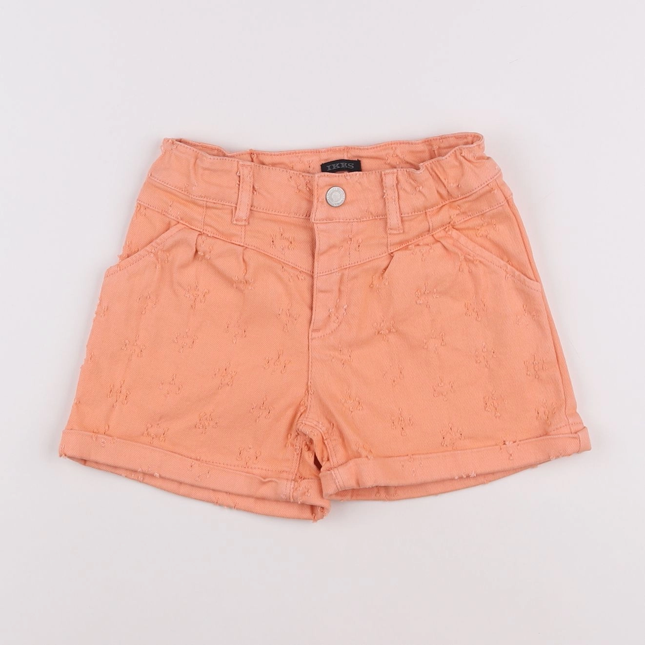 IKKS - short orange - 7 ans