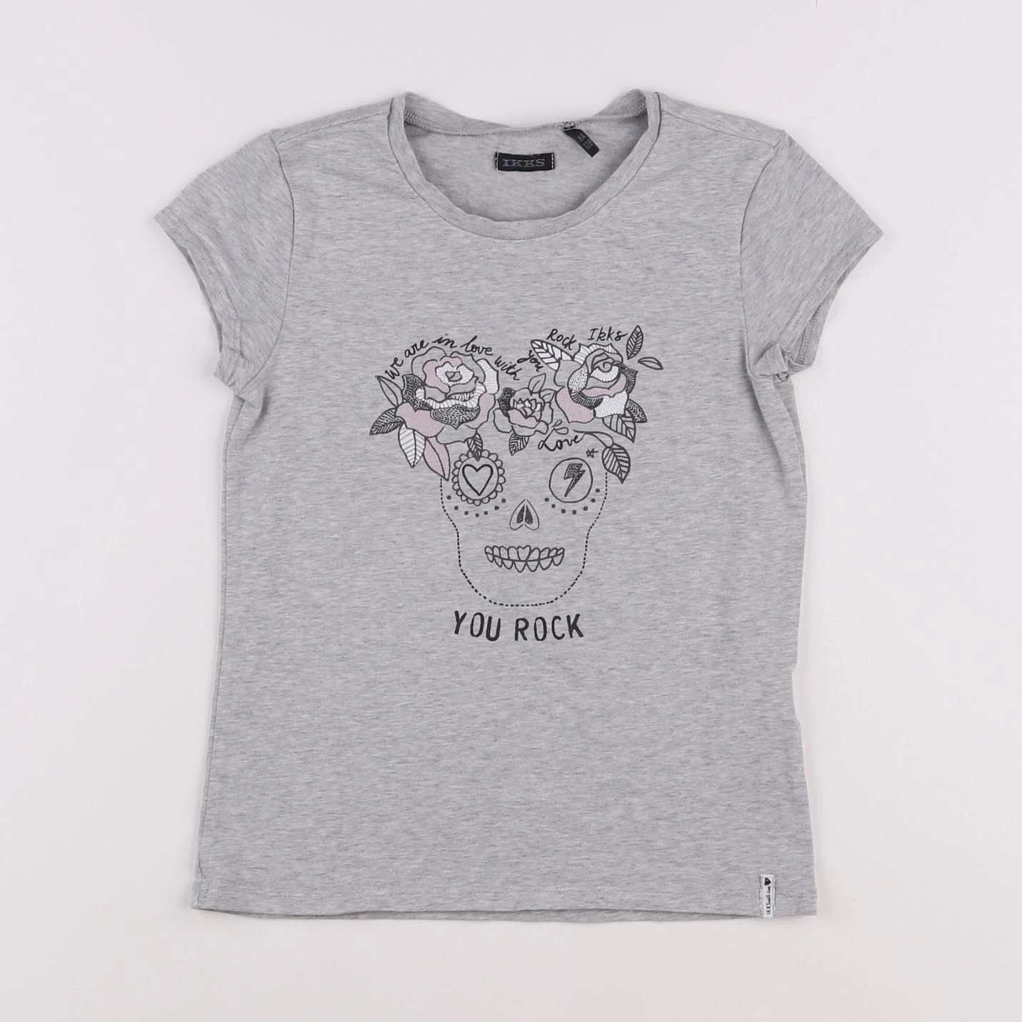 IKKS - tee-shirt gris - 8 ans