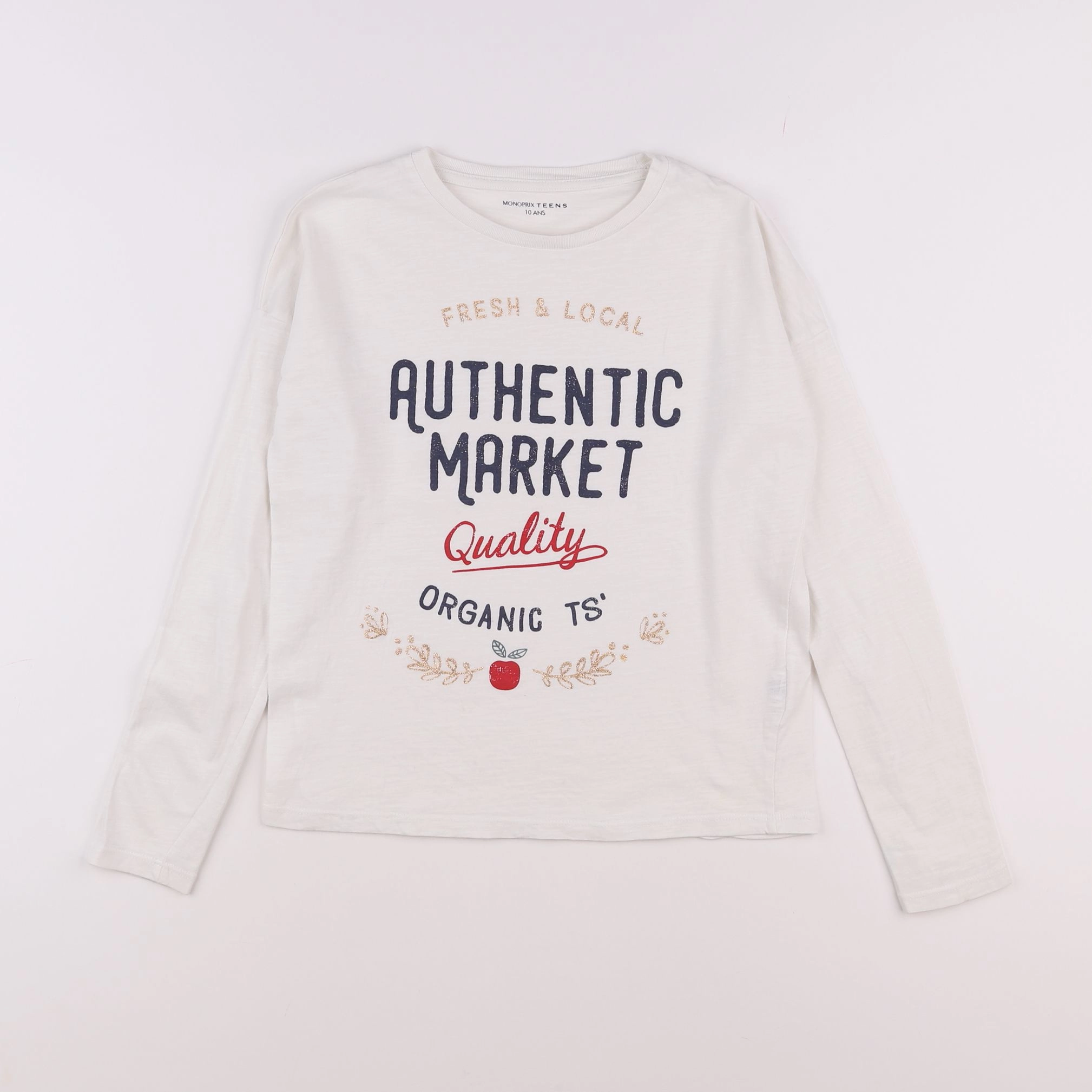 Monoprix - tee-shirt blanc - 10 ans