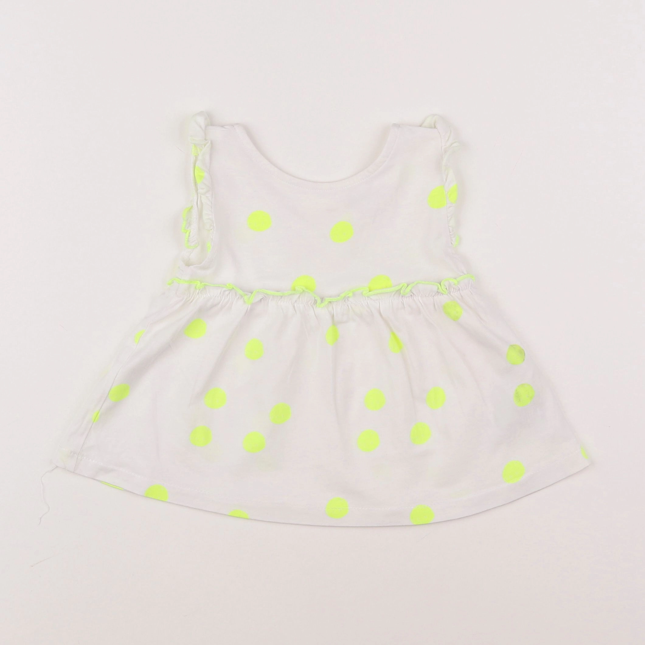 Zara - débardeur blanc, jaune - 12/18 mois