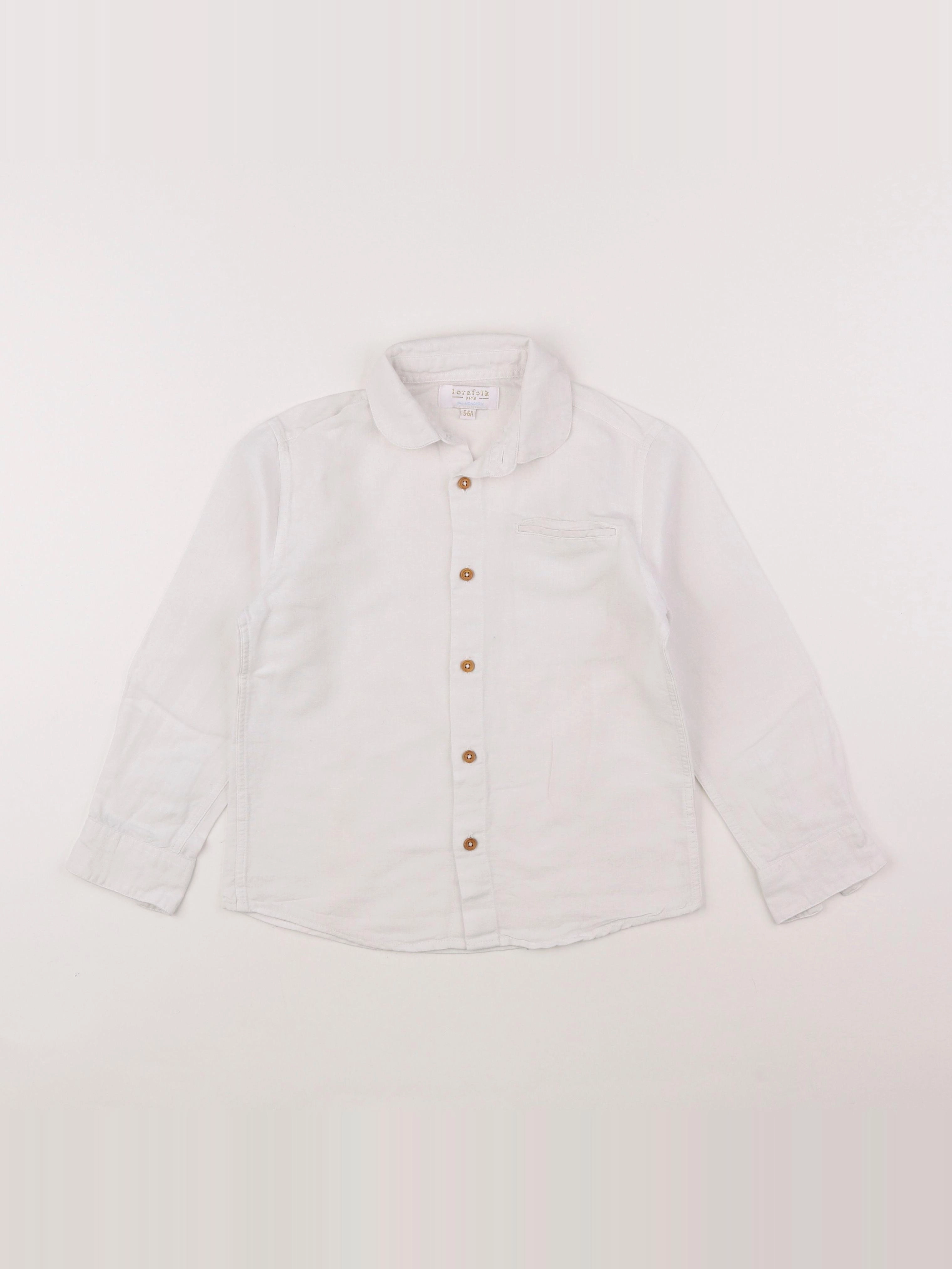 Monoprix - chemise blanc - 5/6 ans