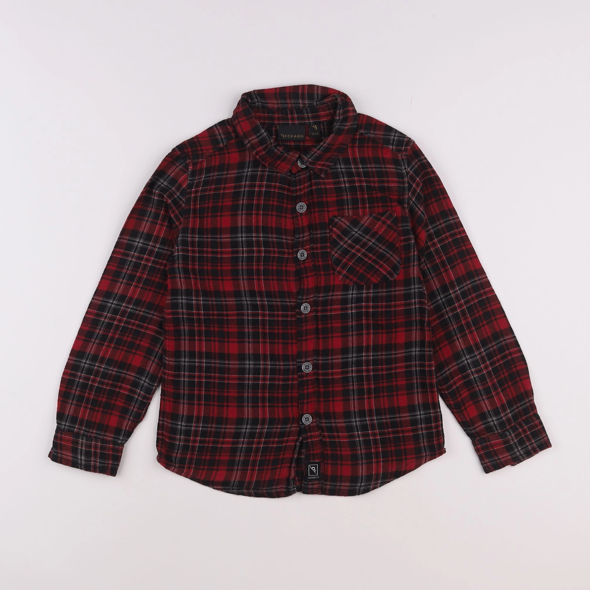 Beckaro - chemise noir, rouge - 8 ans