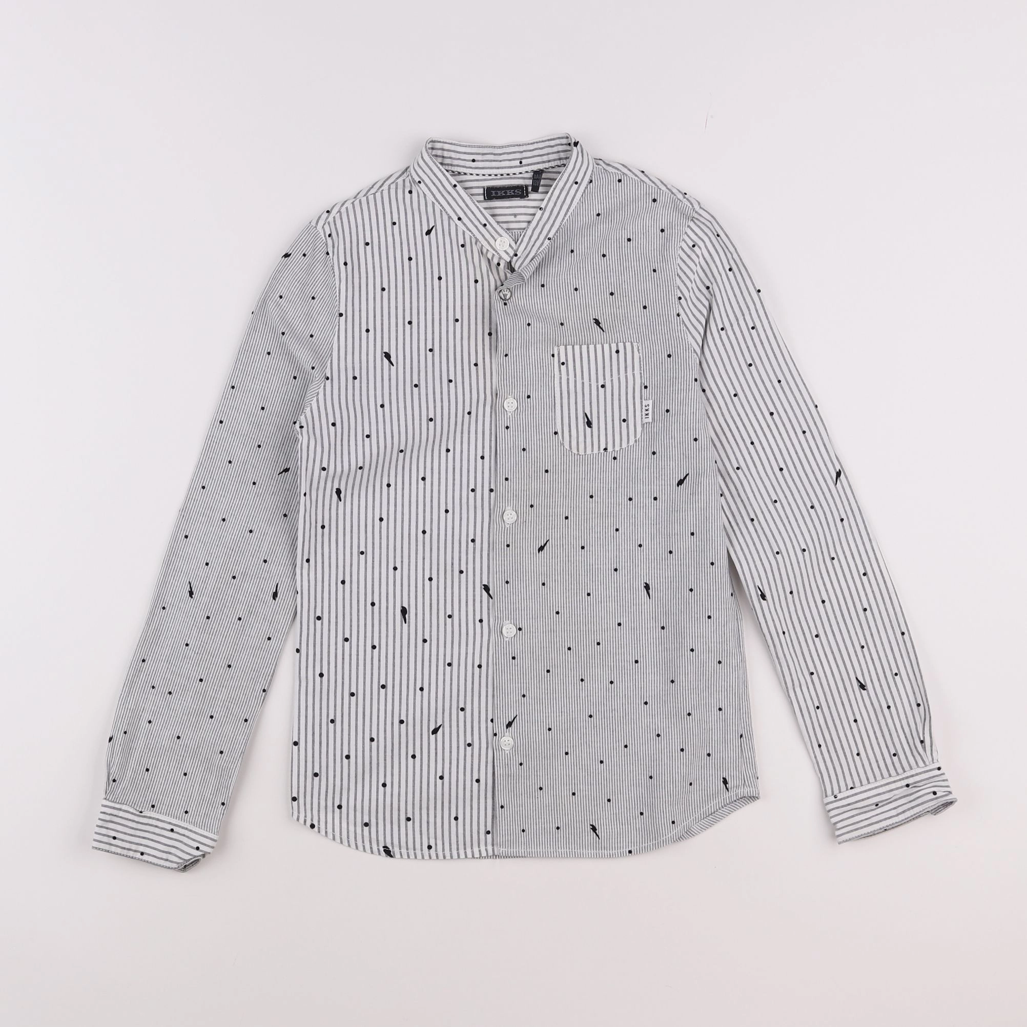 IKKS - chemise blanc, gris - 8 ans