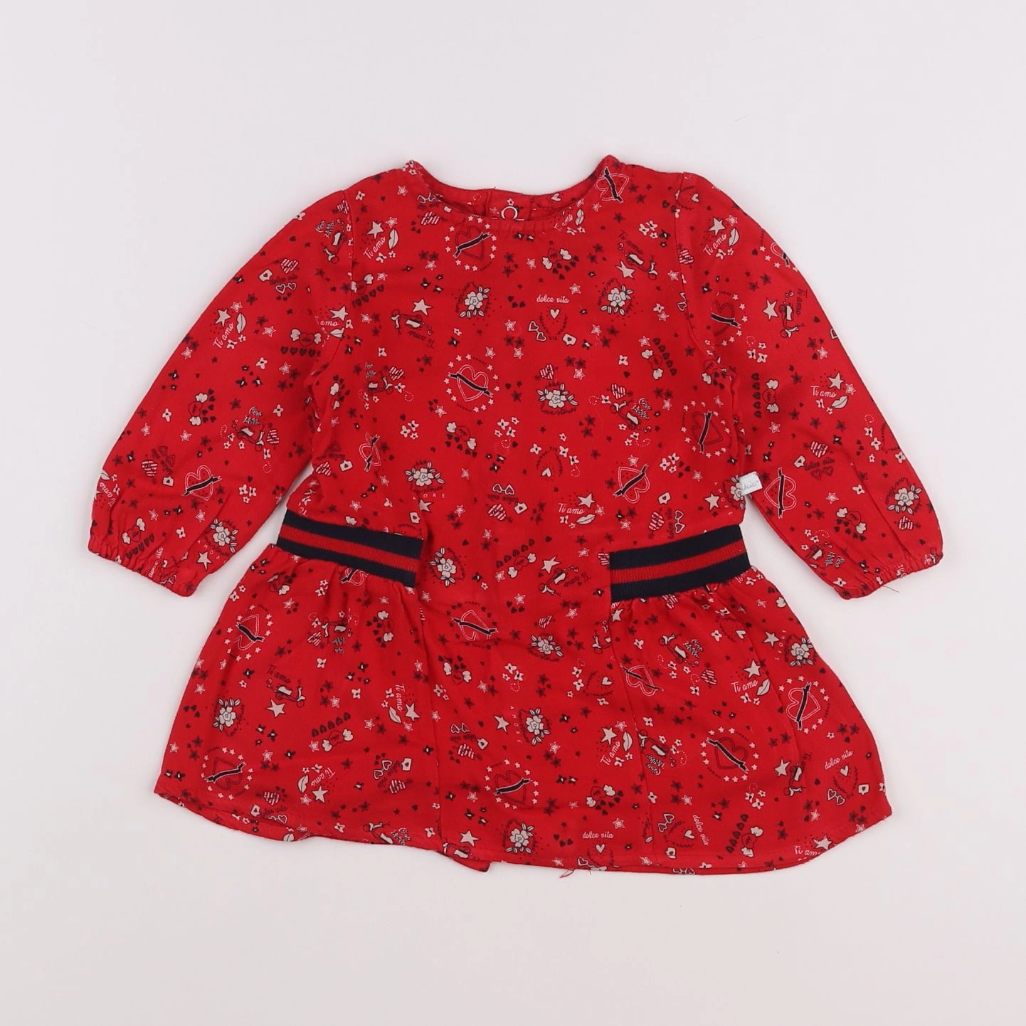 IKKS - robe rouge - 12 mois