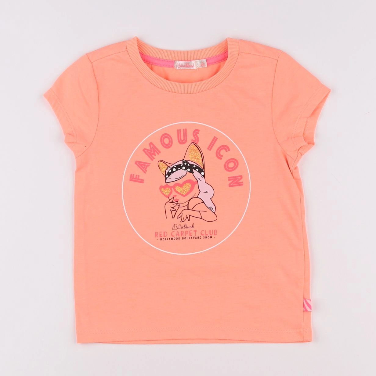 Billie Blush - tee-shirt rose fluo - 4 ans