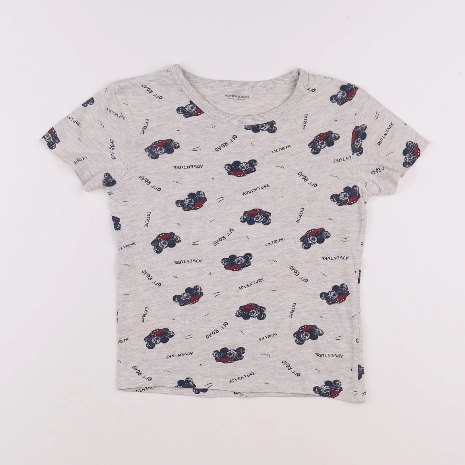 Vertbaudet - tee-shirt gris - 8 ans