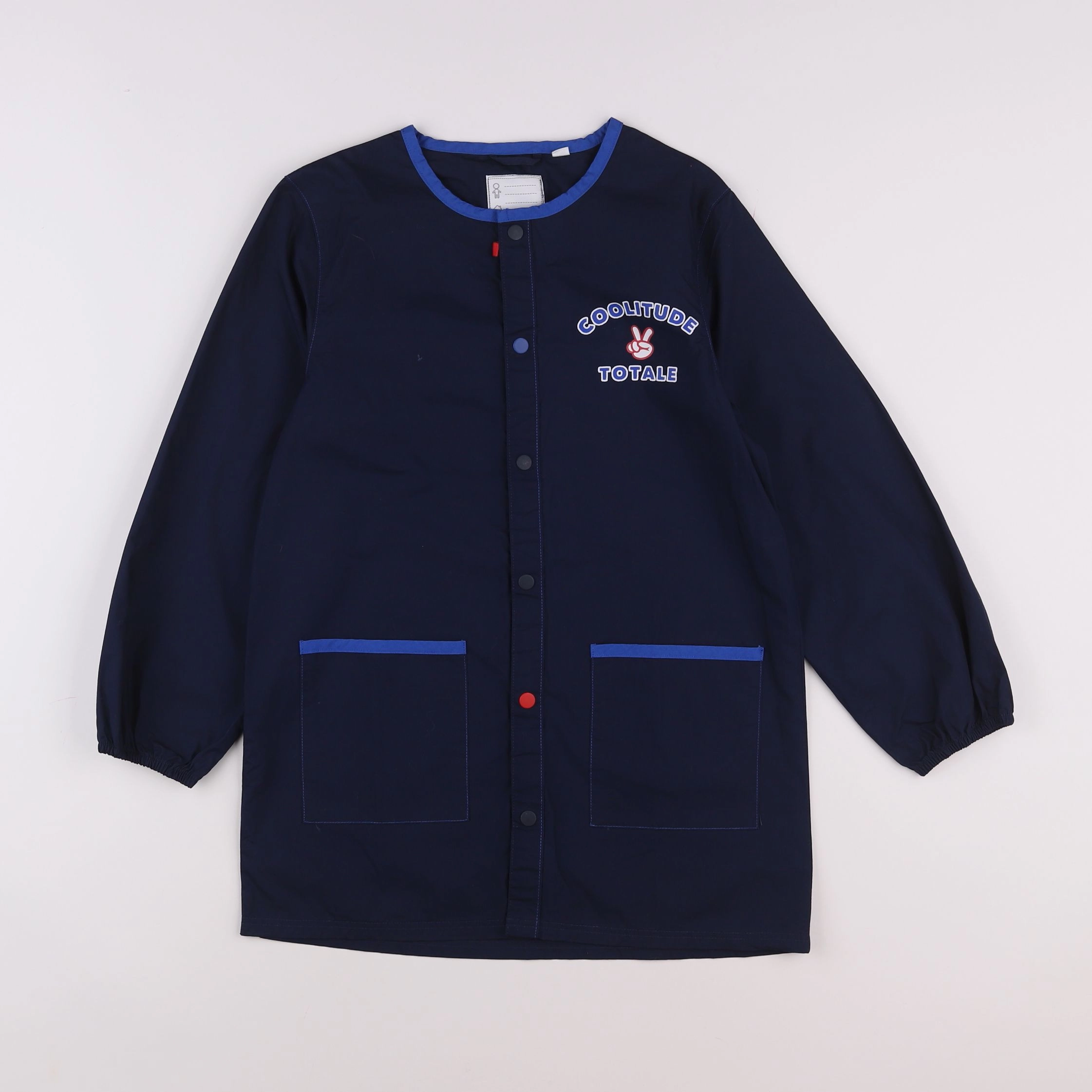 Vertbaudet - blouse d'école bleu - 10 ans