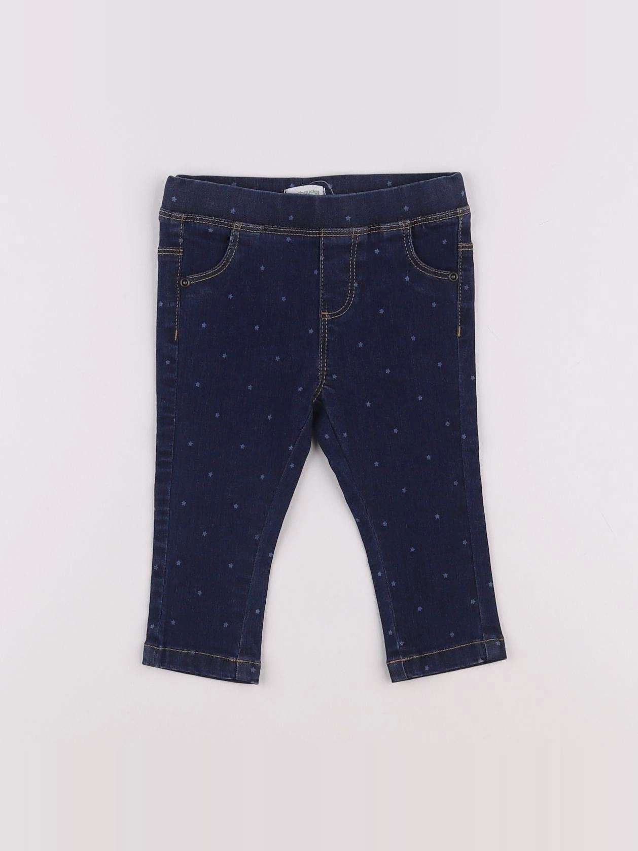 Vertbaudet - jegging bleu - 12 mois