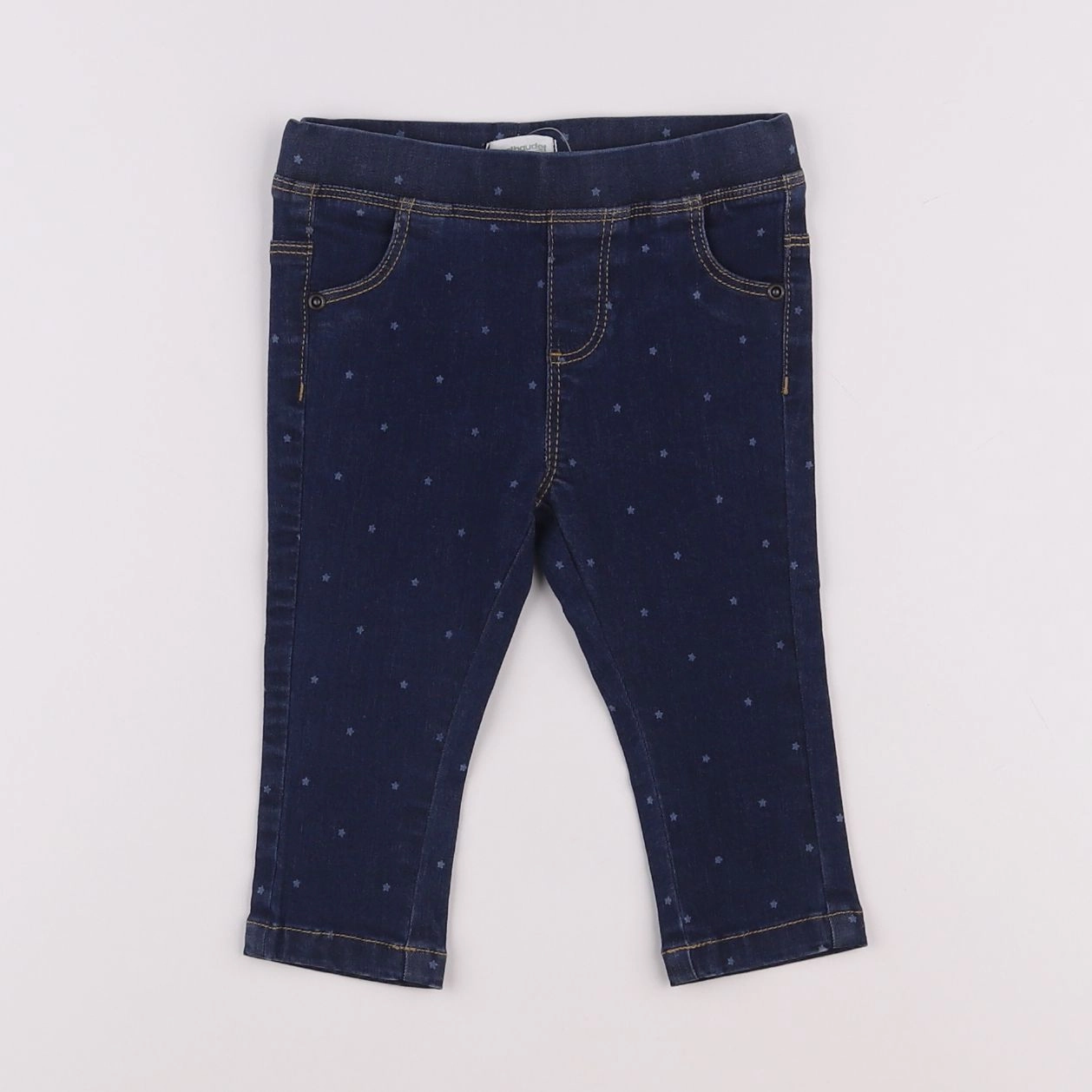 Vertbaudet - jegging bleu - 12 mois