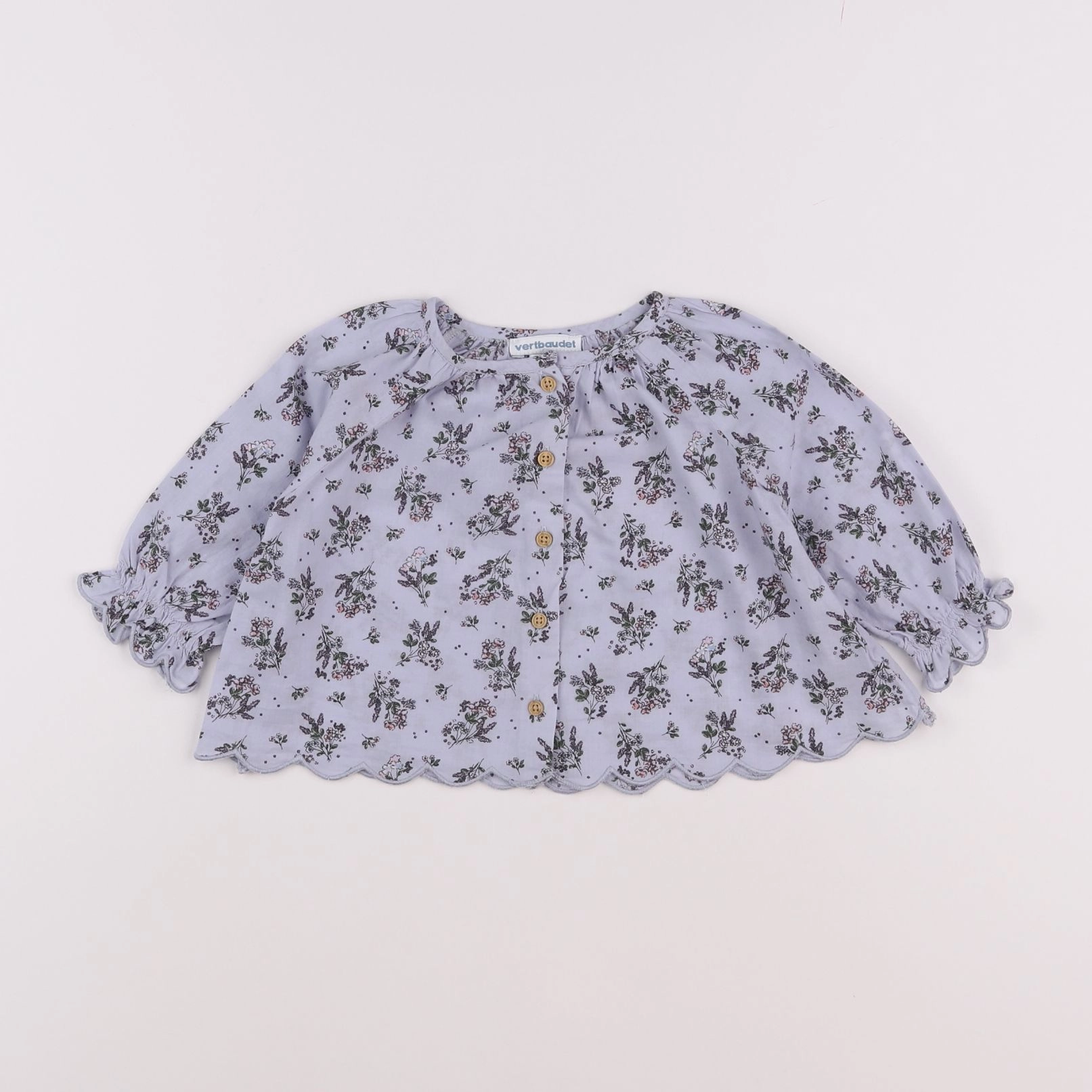 Vertbaudet - blouse bleu - 6 mois