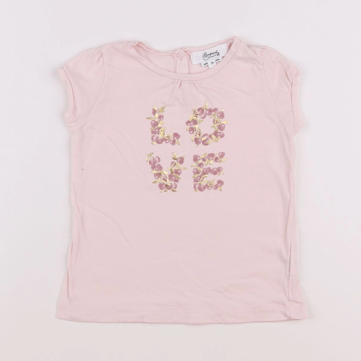 Bonpoint - tee-shirt rose - 2 ans